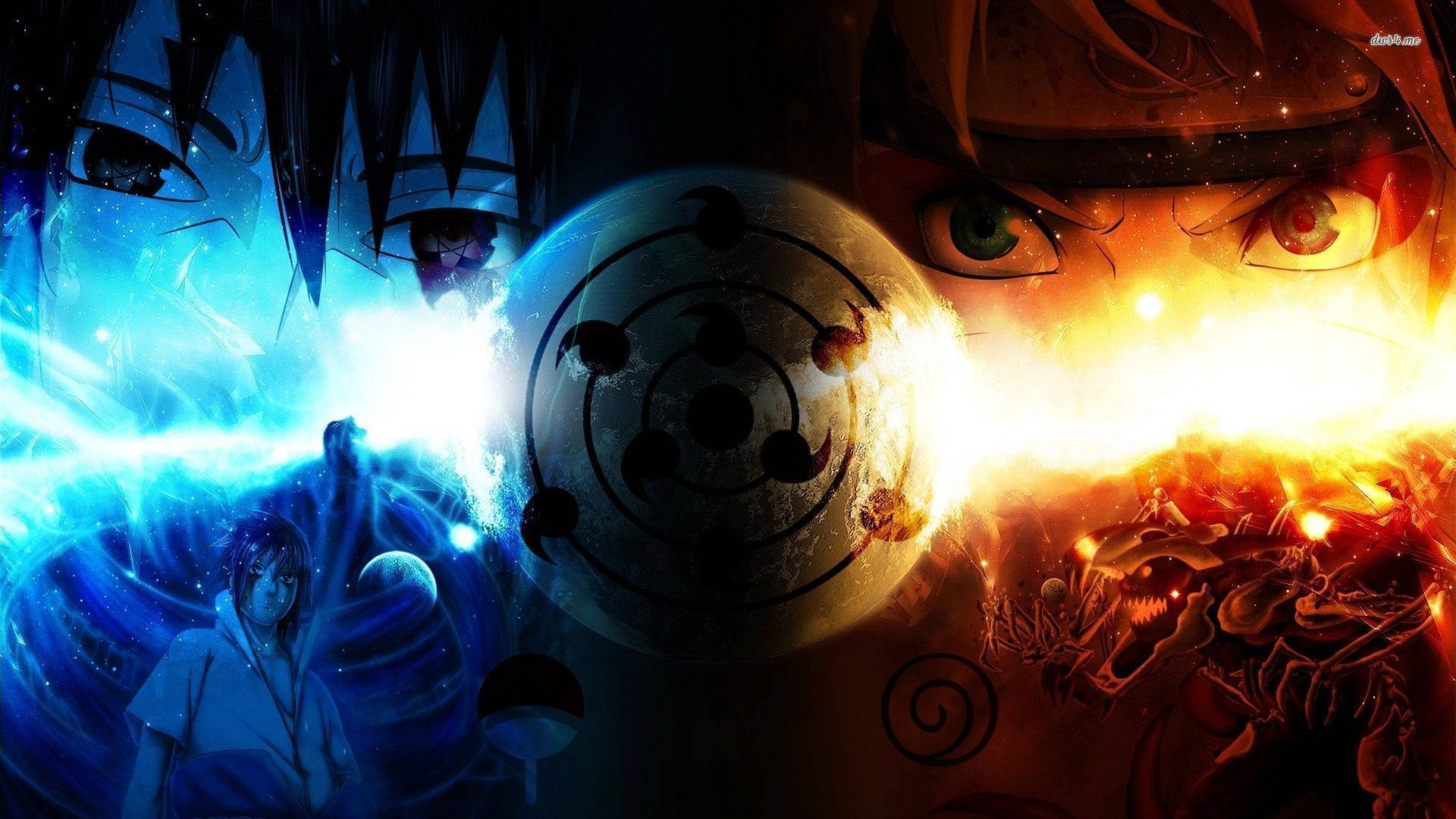 Naruto và Sasuke giao chiến trong cuộc đối đầu căng thẳng Hình nền