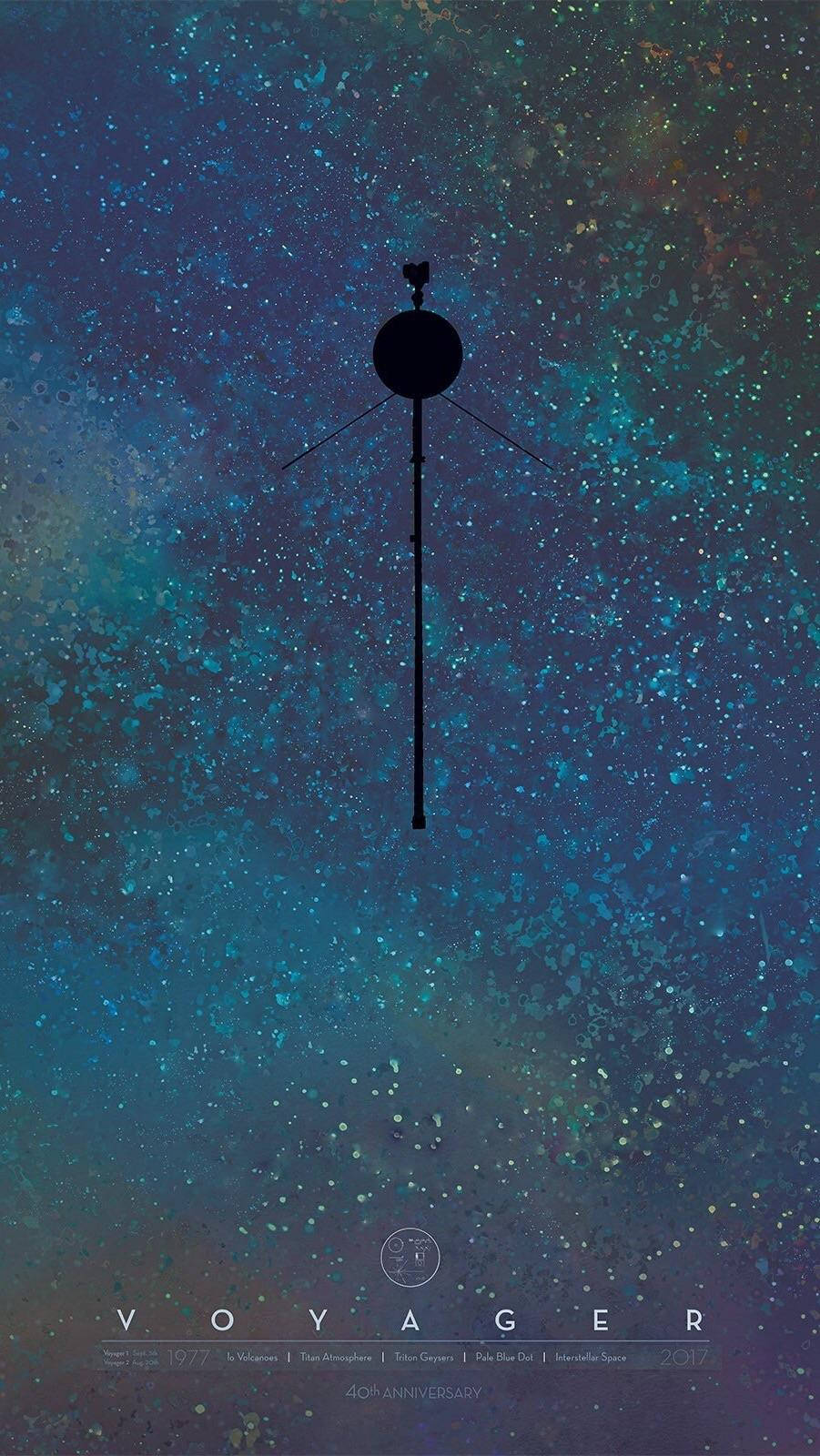 NASA iPhone Voyager Kỷ niệm 40 năm Hình nền