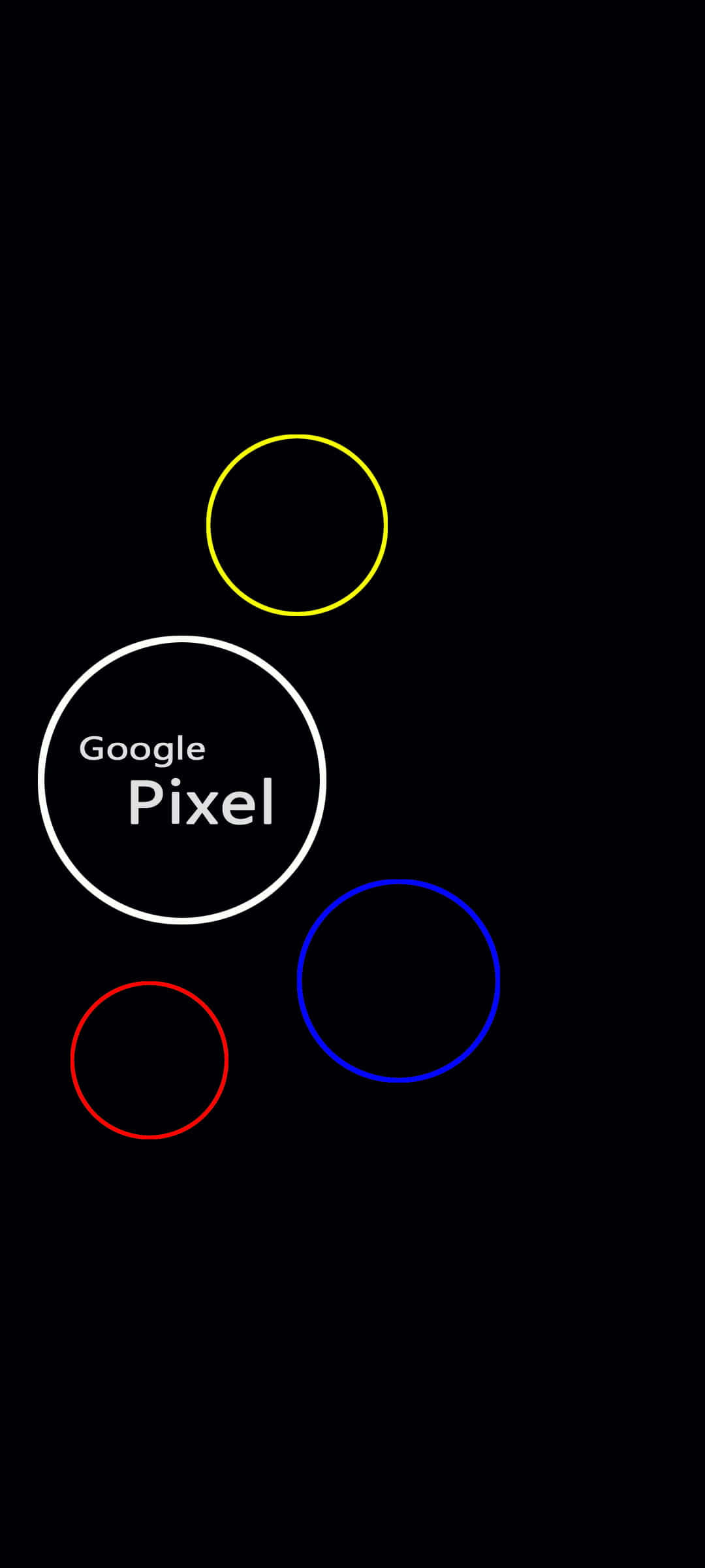 Nền AMOLED Pixel 3 Hình Tròn Trắng Hình nền