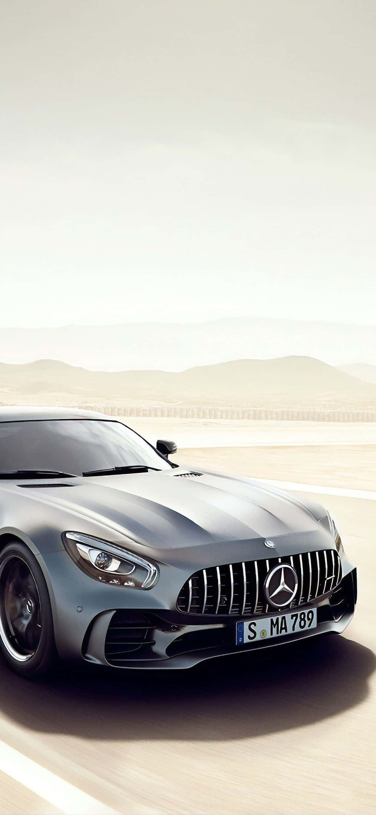 Nền Android Amg Gt-r Màu Xám Với Bóng Núi Hình nền