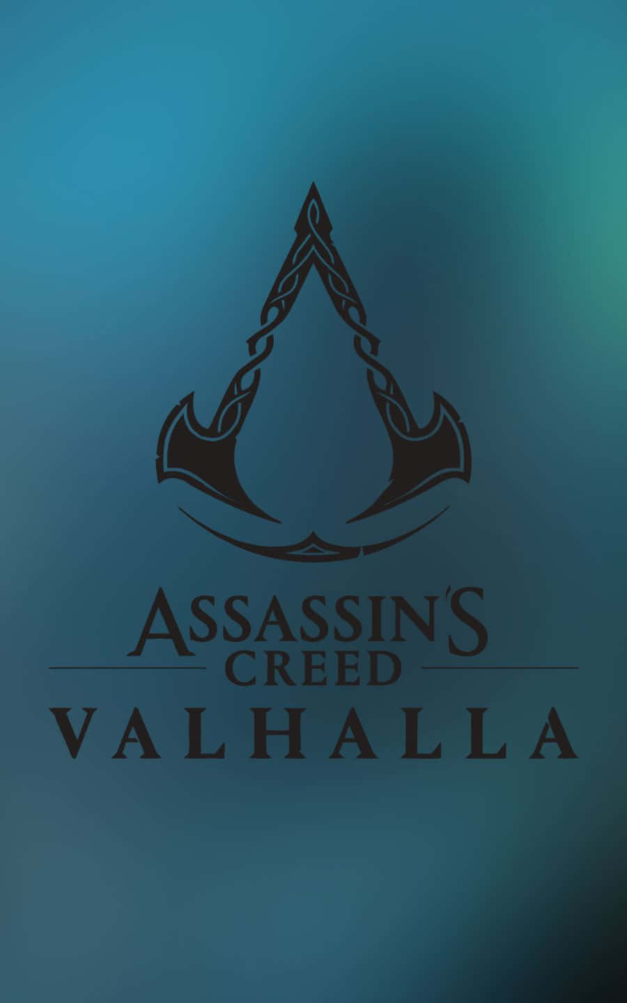 Nền Assassin's Creed Valhalla 1440p với tên game và logo Hình nền