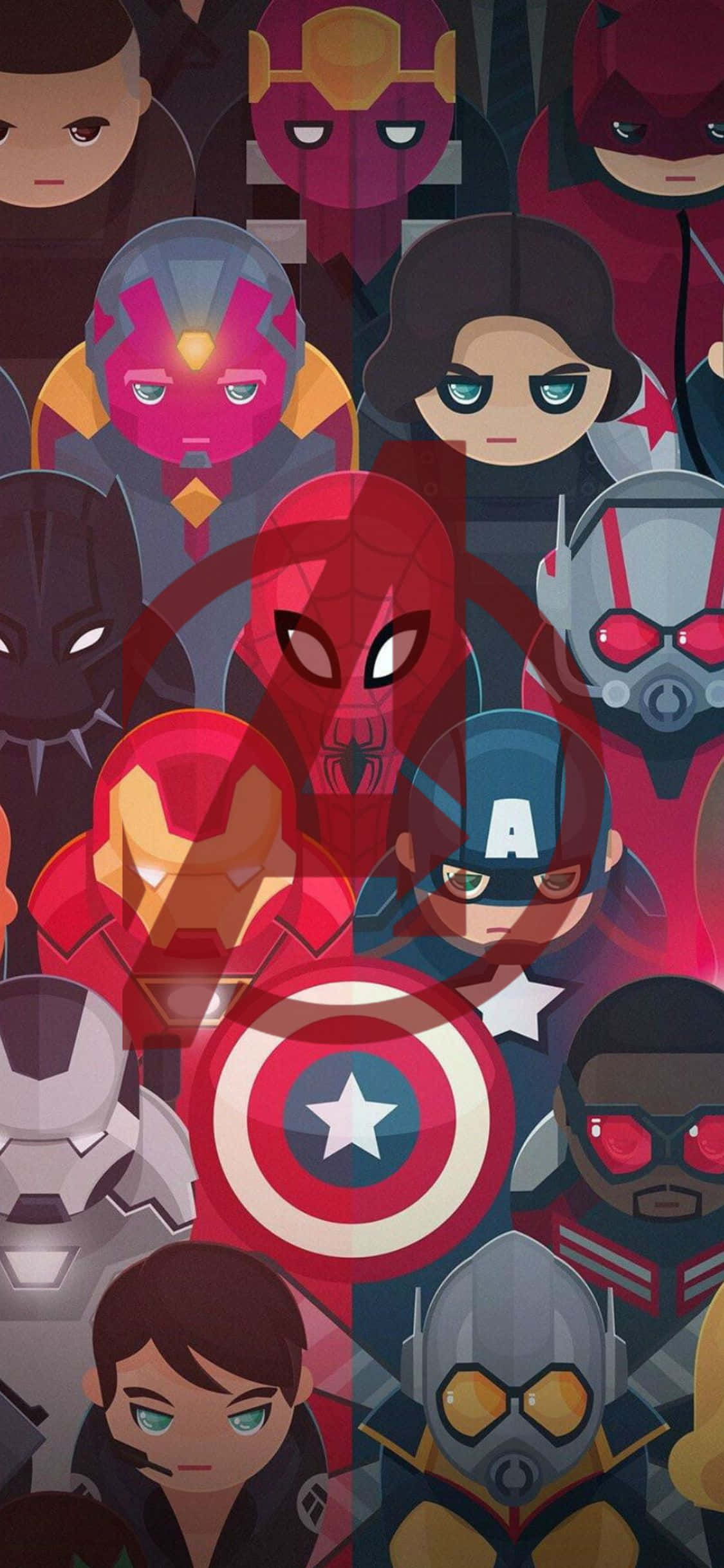 Nền Avengers iPhone XS Fanart Dễ Thương Hình nền