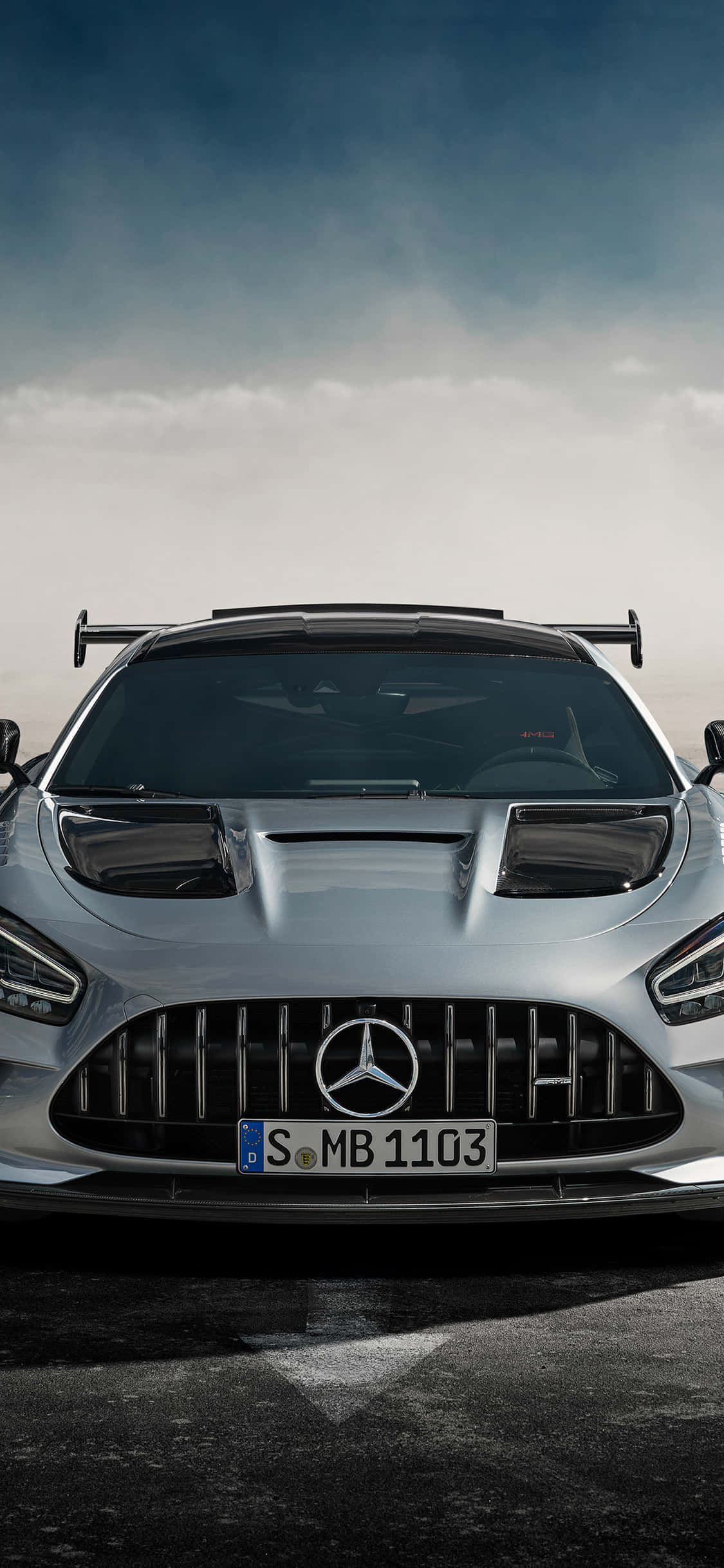 Nền Bạc iPhone Xs Mercedes Amg Hình nền