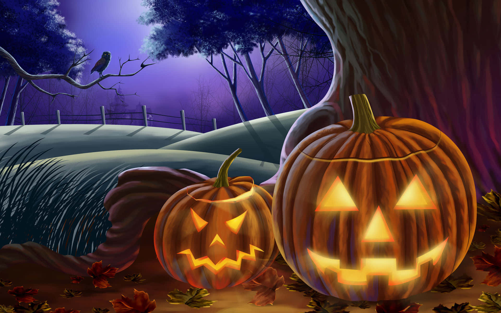 Nền Bí Ngô Halloween Vỏ Cây Hình nền