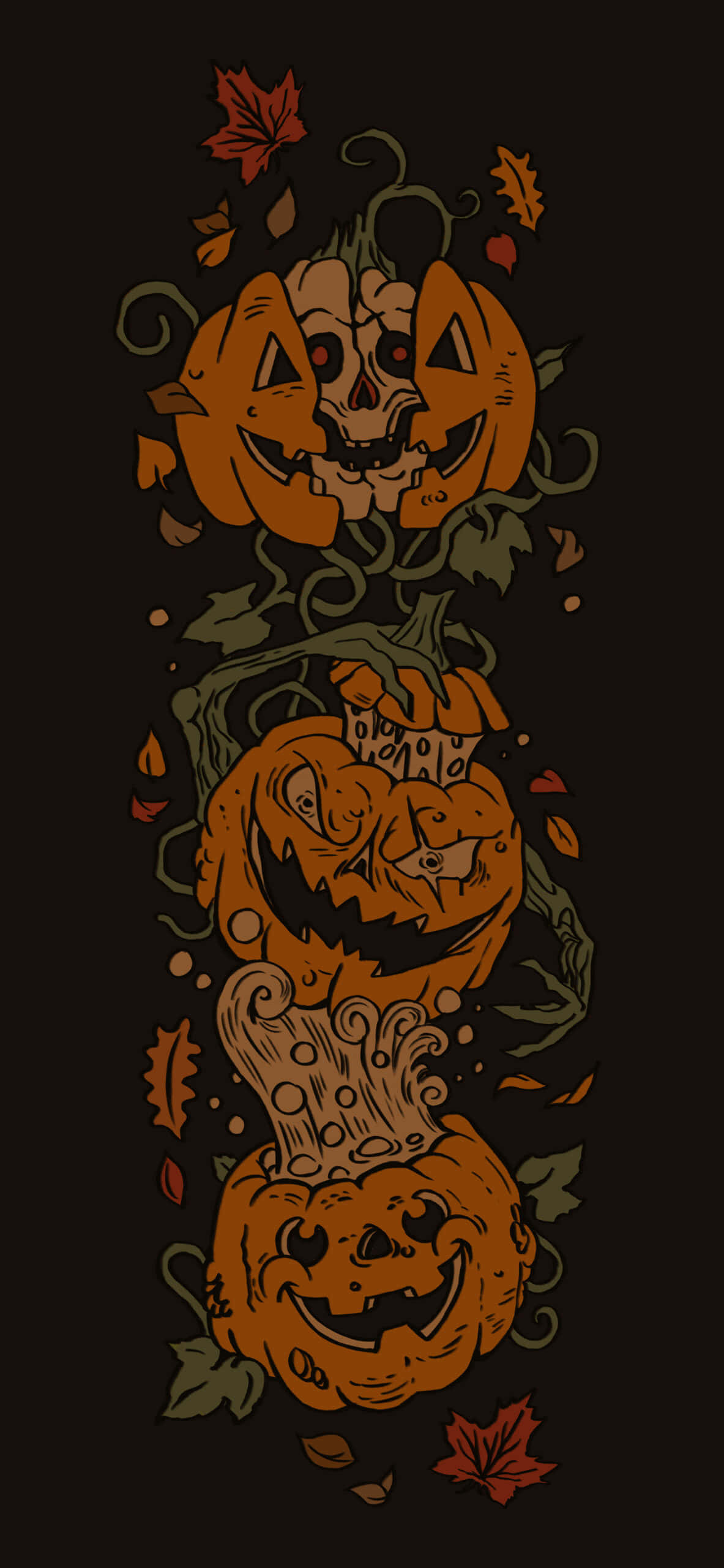 Nền Đêm Halloween Rợn Người Hình nền