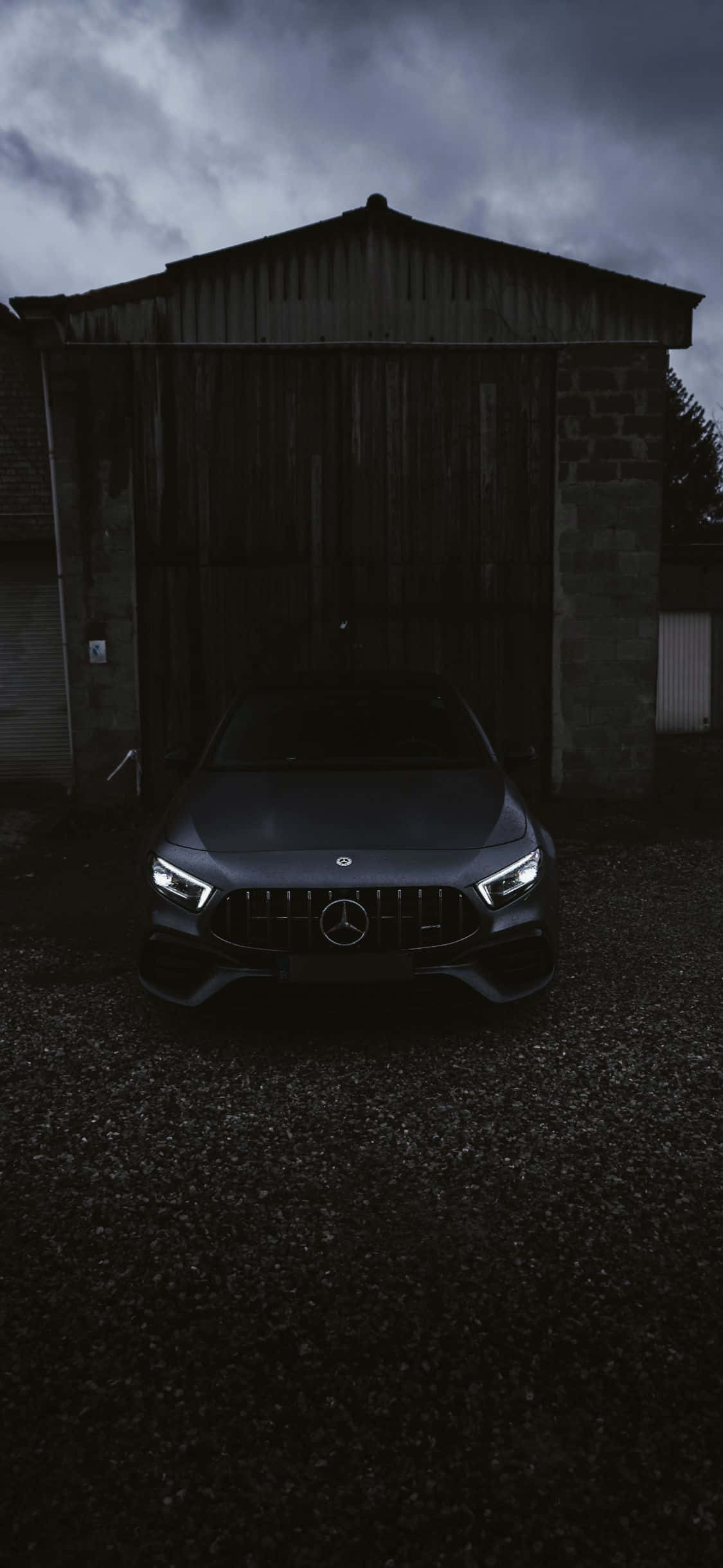Nền đen iPhone Xs Mercedes Amg góc nhìn trước Hình nền