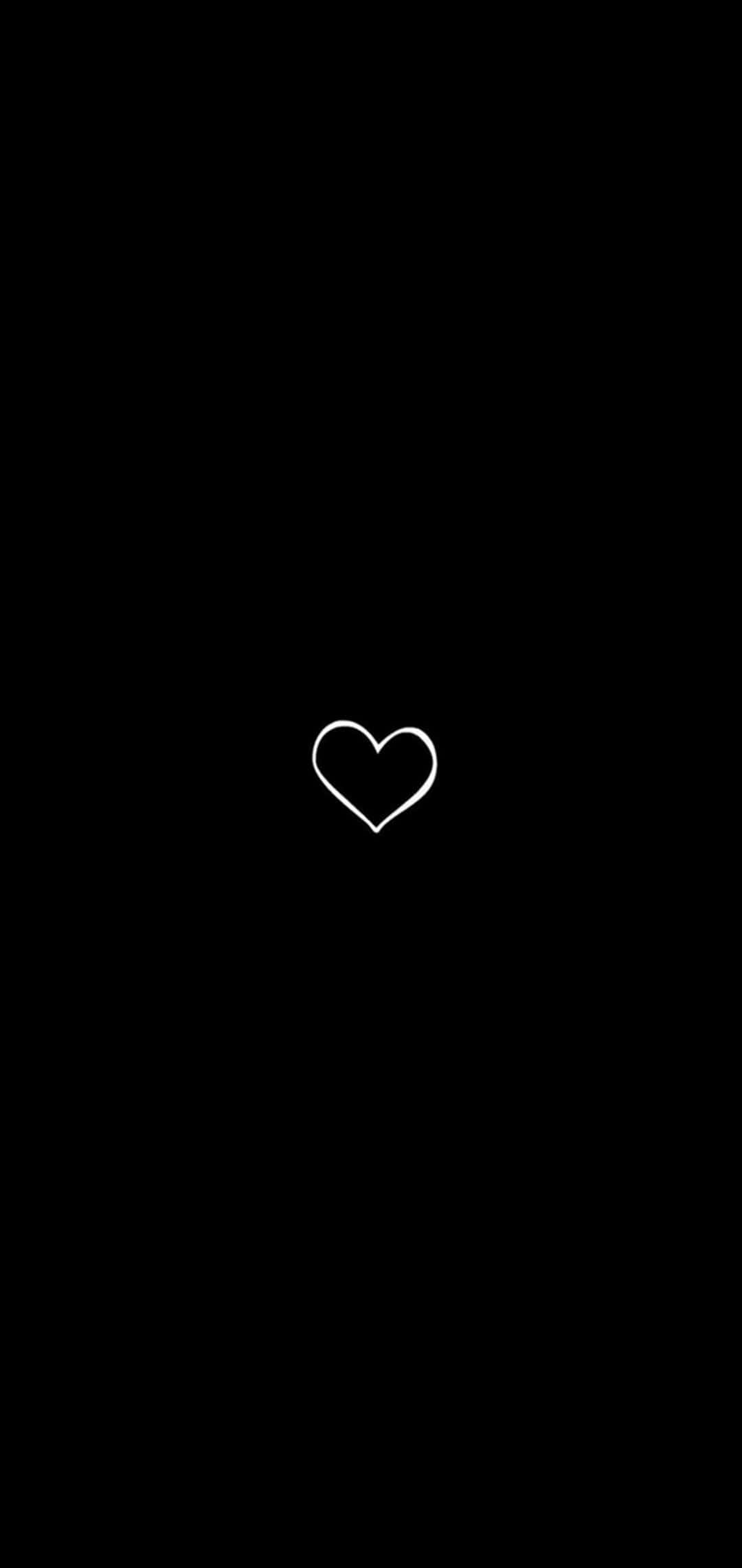 nền đen với một trái tim trắng trên đó Hình nền