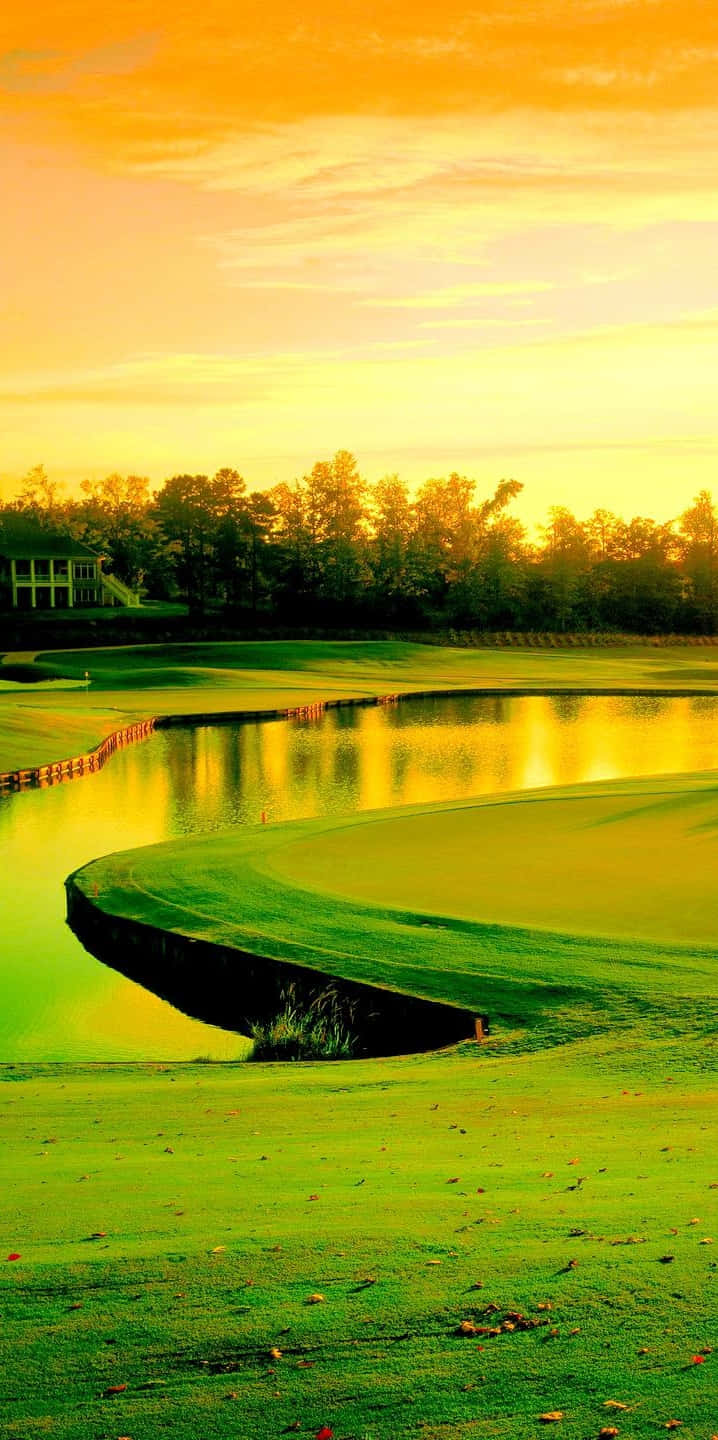 Nền Golf Pixel 3 Hoàng Hôn Ấm Áp Hình nền
