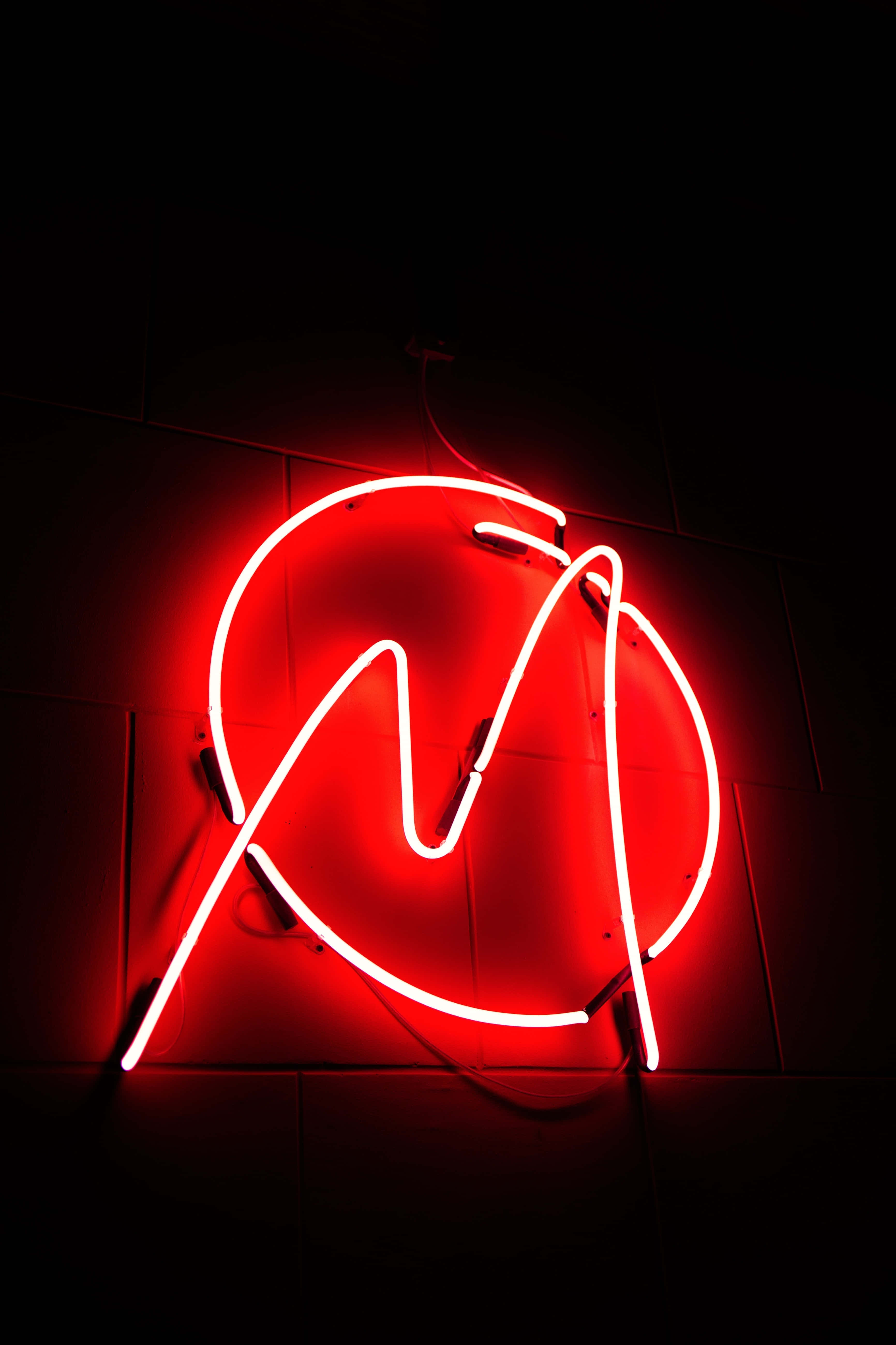 Nền Gradient Đỏ Neon Phát Sáng Hình nền