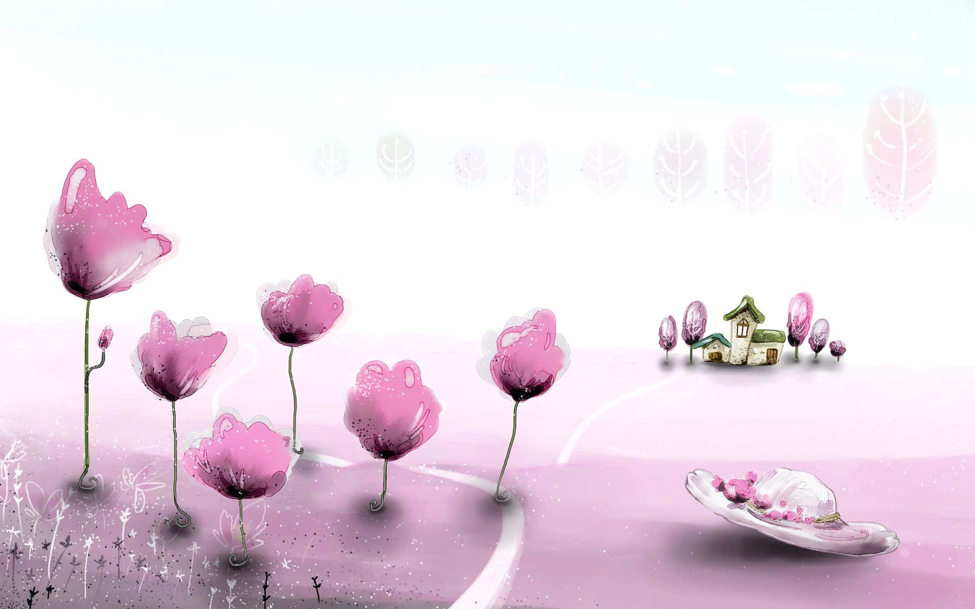 Nền Gradient Hồng Pastel Thanh Lịch Hình nền