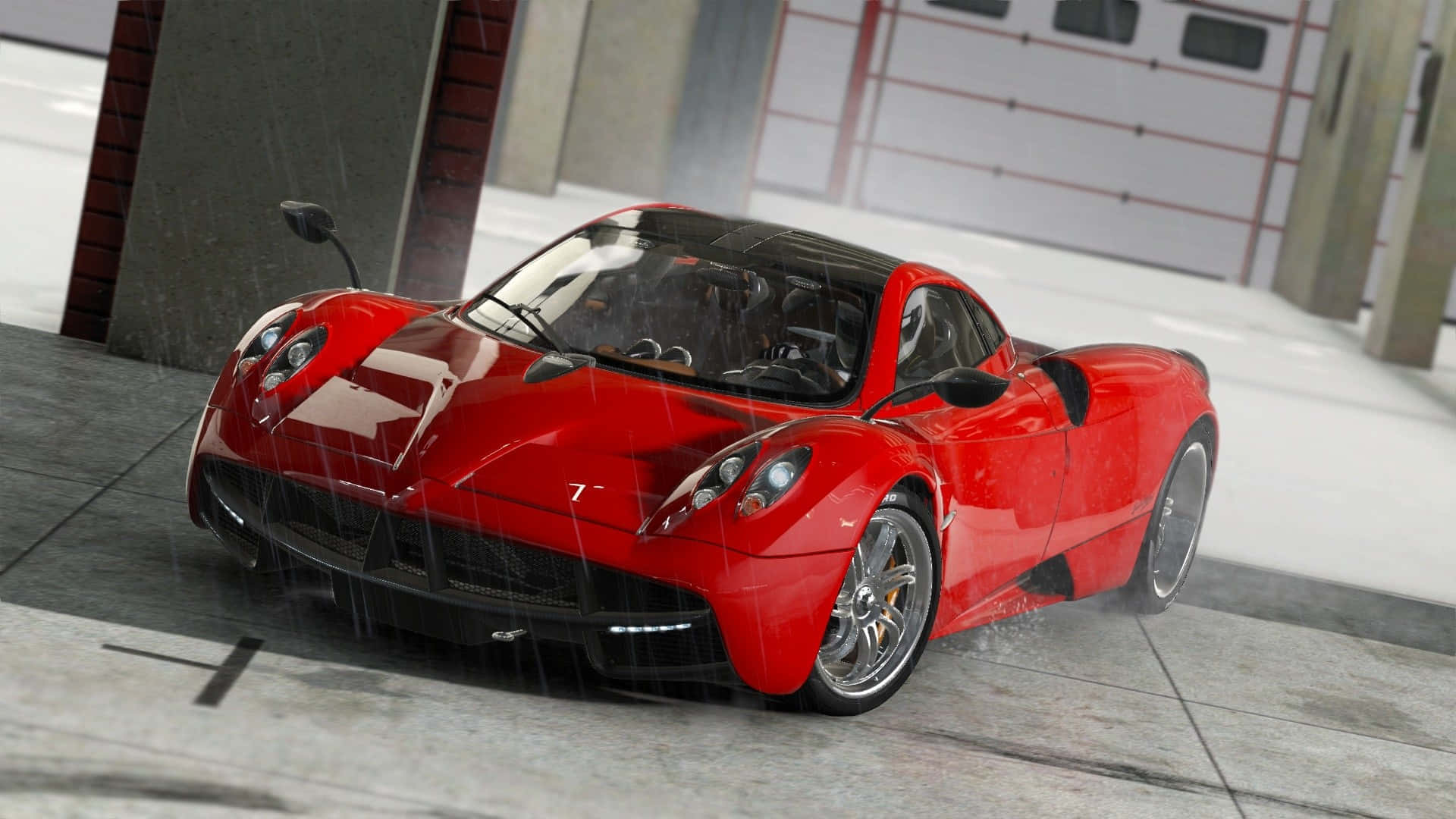 Nền HD Xe Project Cars Pagani Huayra Đỏ Trưng Bày Hình nền