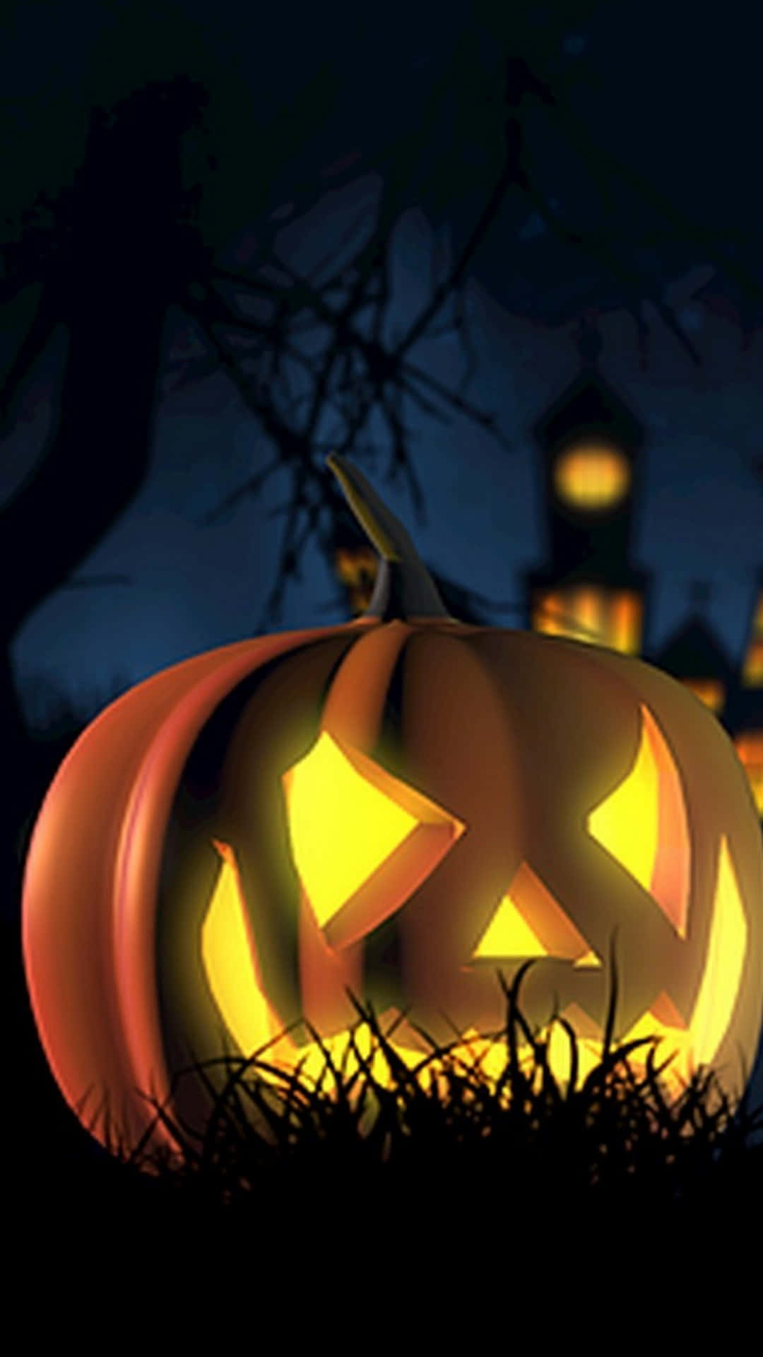 Nền iPhone Halloween Jack O Lantern Lấp Lánh Hình nền