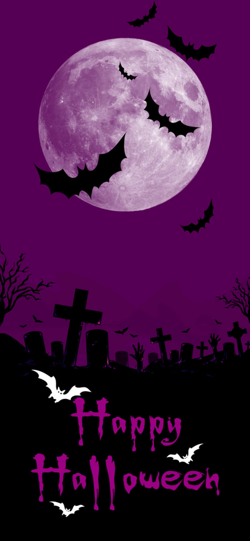 Nền iPhone Halloween tím đậm Hình nền