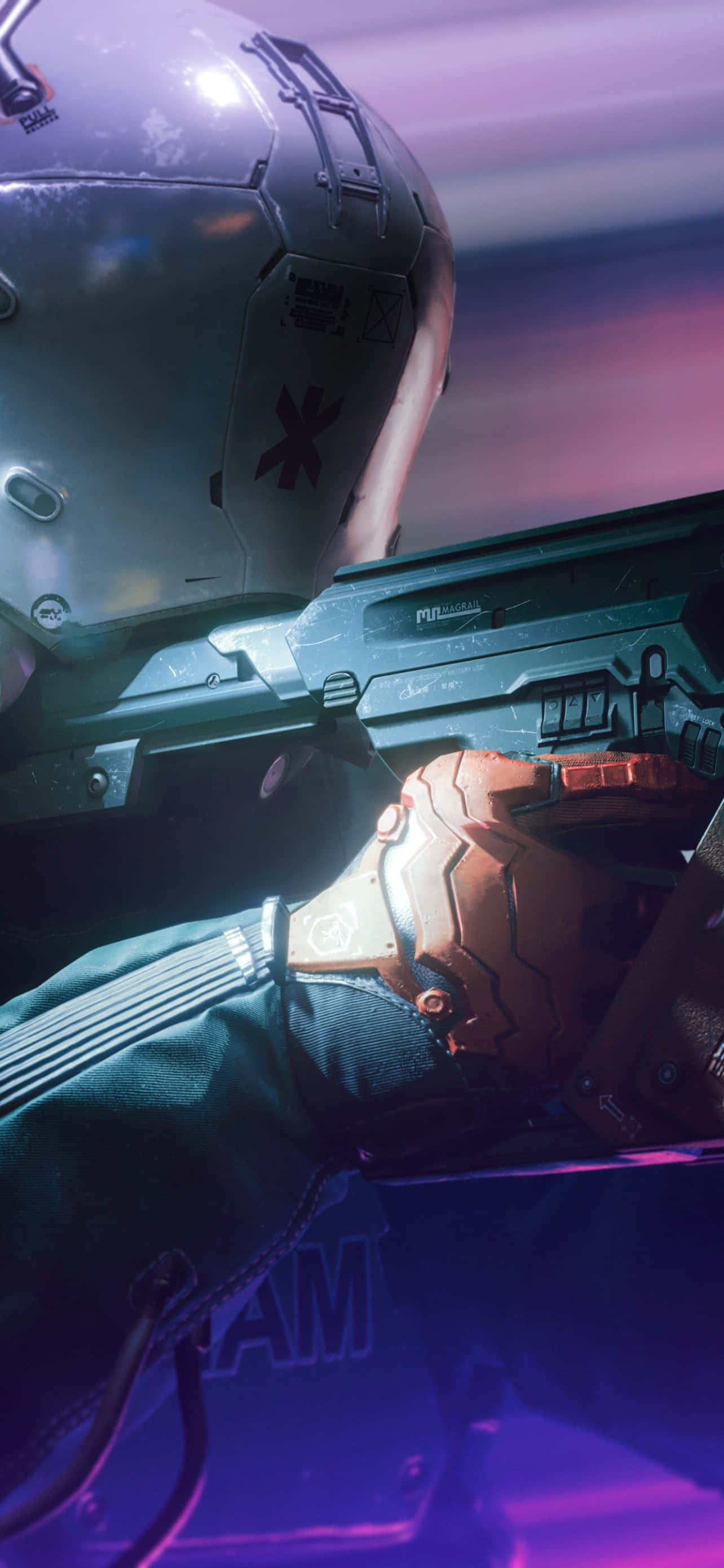 Nền iPhone X Cyberpunk 2077 Cảnh sát Hình nền