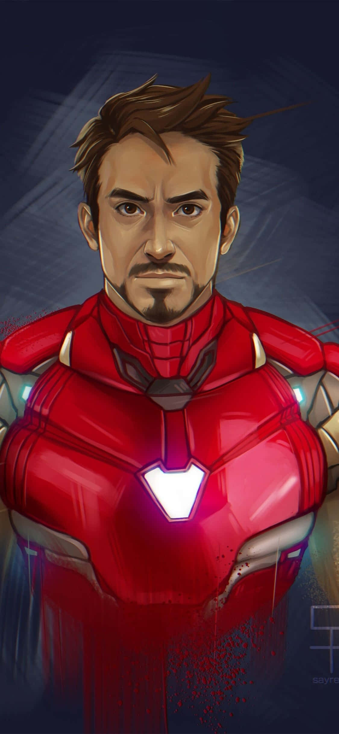 Nền iPhone X Người Sắt Tranh Vẽ Fanart Hình nền