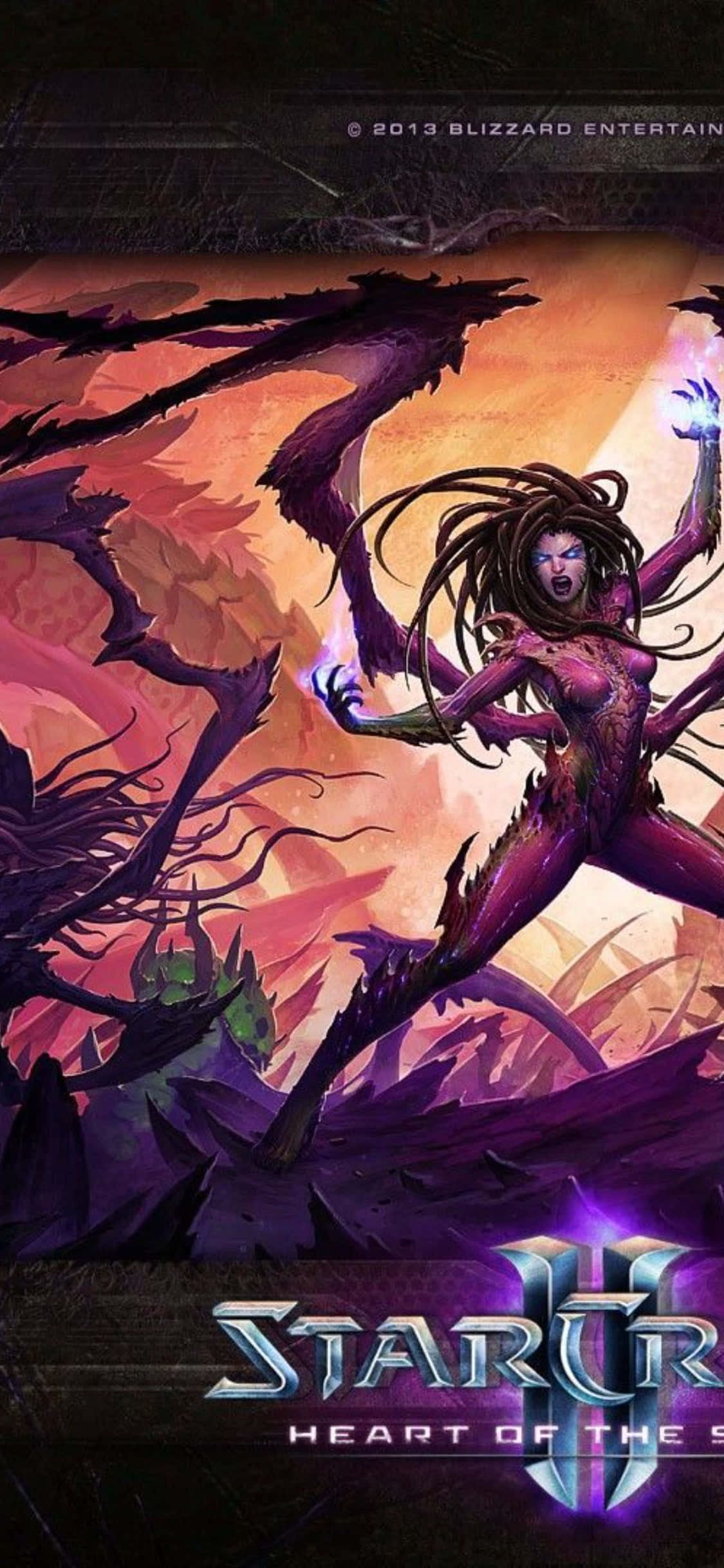 Nền iPhone X Starcraft Ii Tím Cam Hình nền