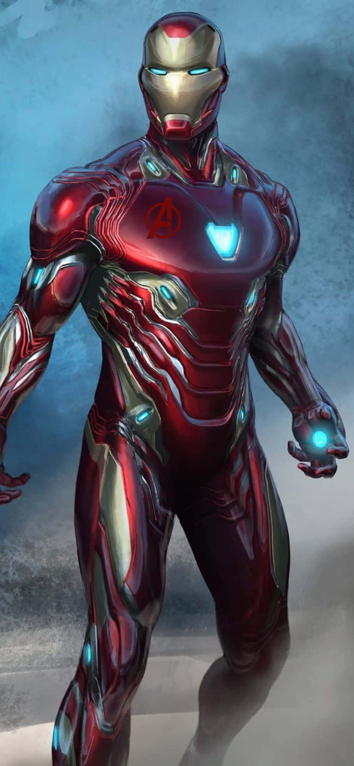 Nền iPhone XS Avengers Người Sắt Trong Bộ Giáp Mark 50 Hình nền