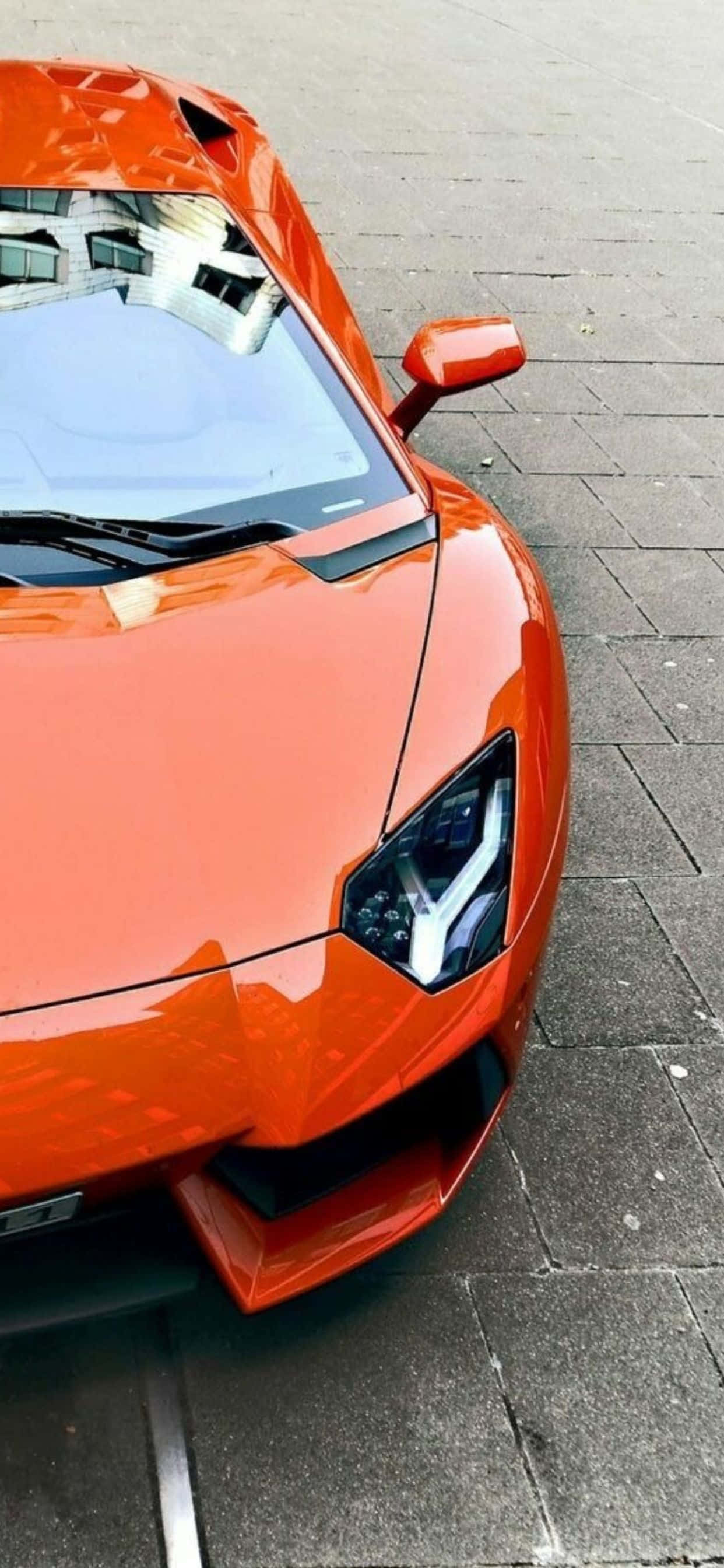 iPhone XS Max Lamborghini Aventador Màu Cam Hình nền