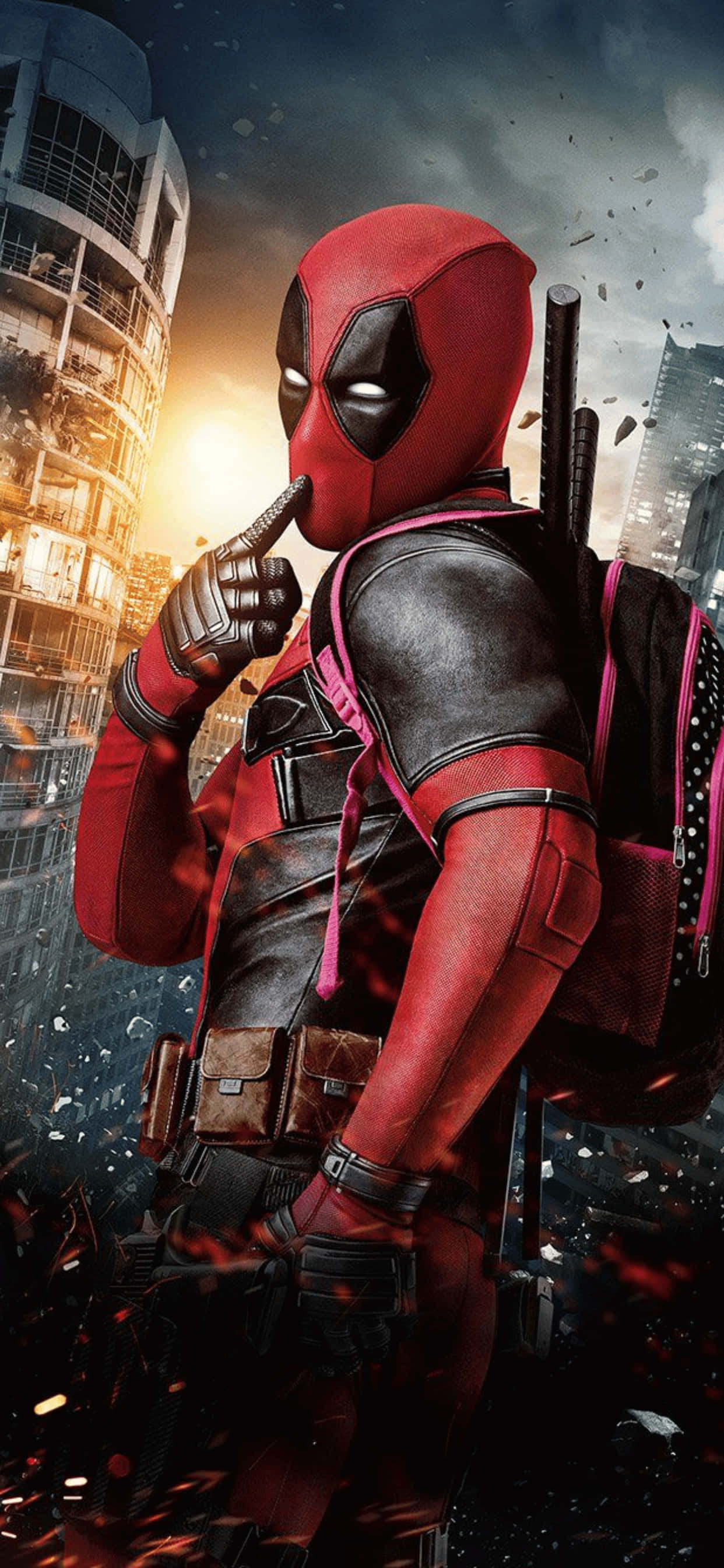 Nền iPhone XS Max Marvel Deadpool Tạo Dáng Hình nền