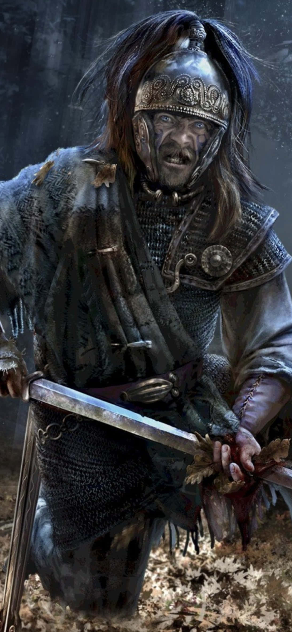 Nền iPhone XS Max Total War Attila Chiến Binh Celt Hình nền