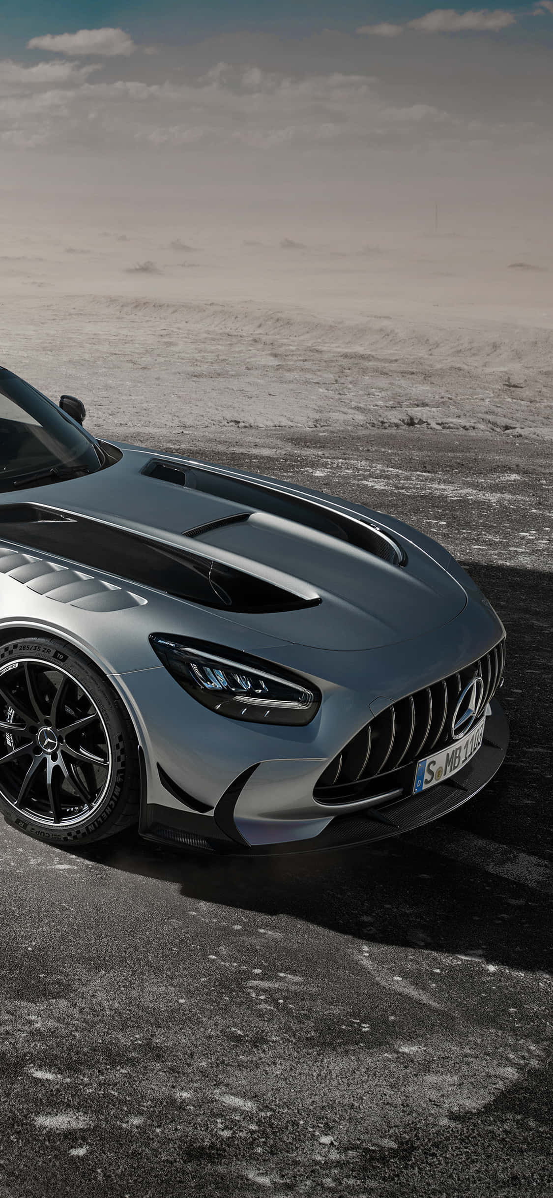 Nền Bạc iPhone Xs Mercedes Amg Hình nền