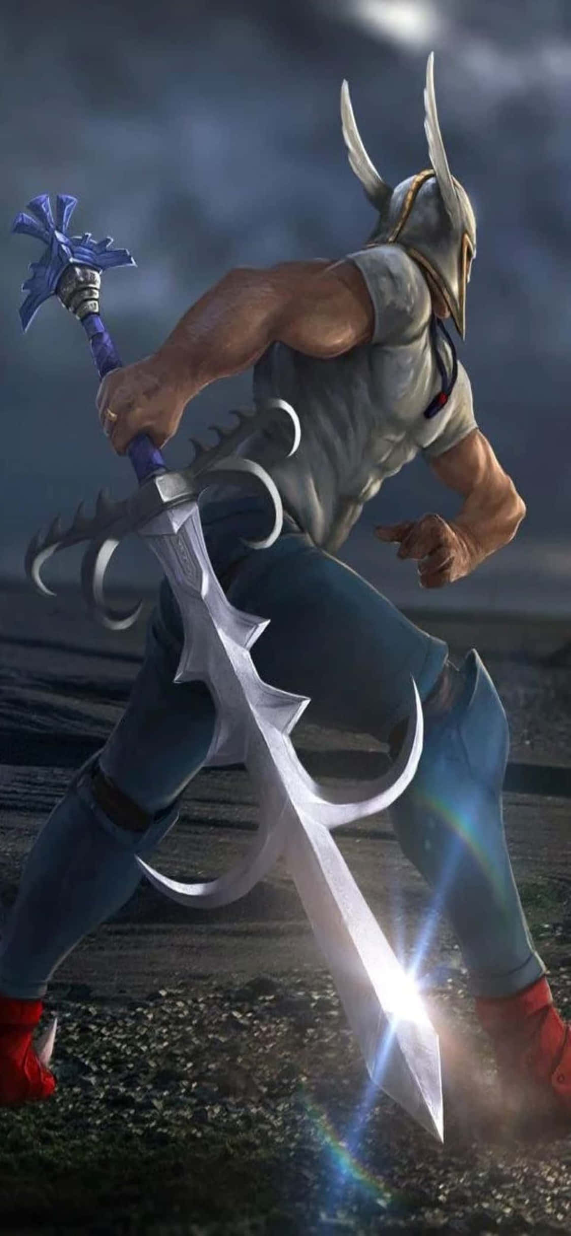 Nền iPhone Xs Runescape Pháp Sư Yêu Tinh Cầm Kiếm Hình nền