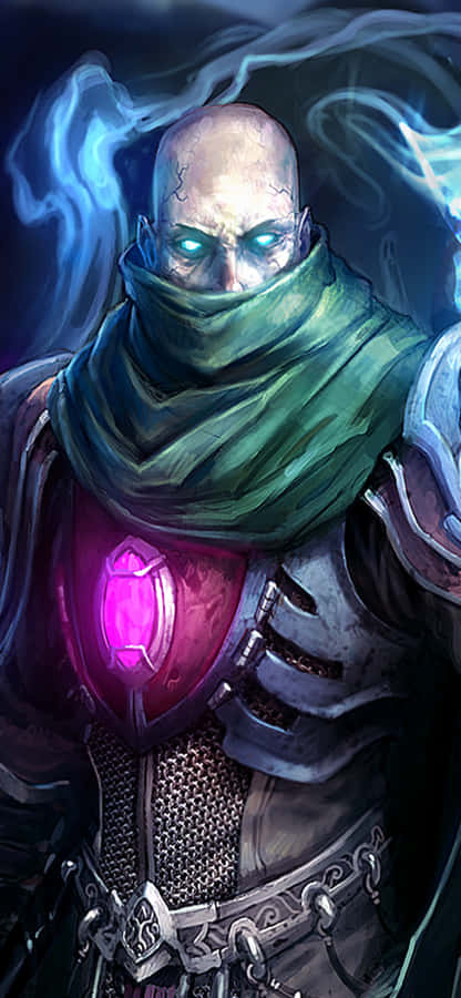 Nền iPhone Xs Runescape Với Nomad Và Viên Ngọc Tím Sáng Hình nền