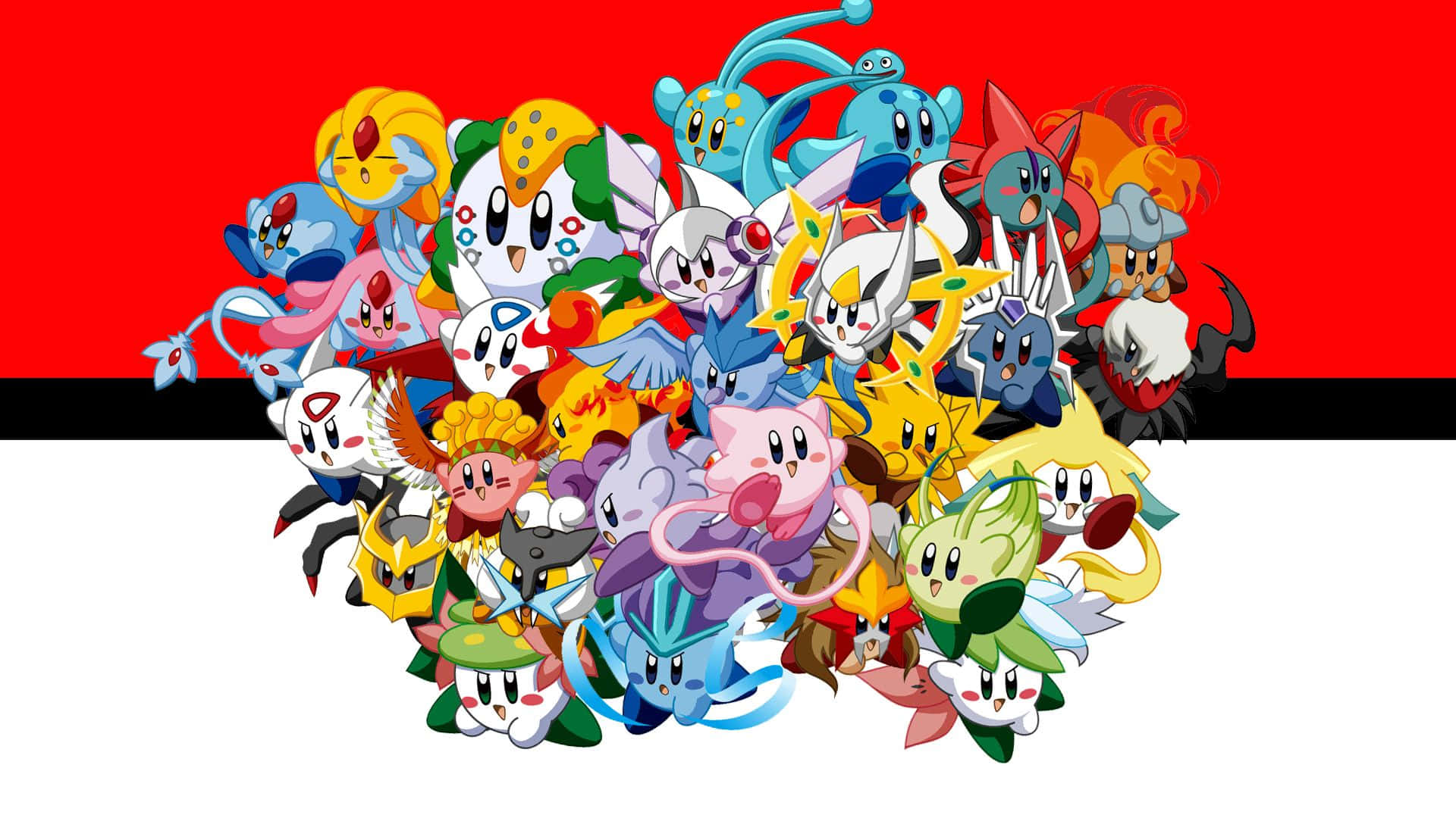 Nền Kirby Phiên Bản Pokemon Dễ Thương Hình nền