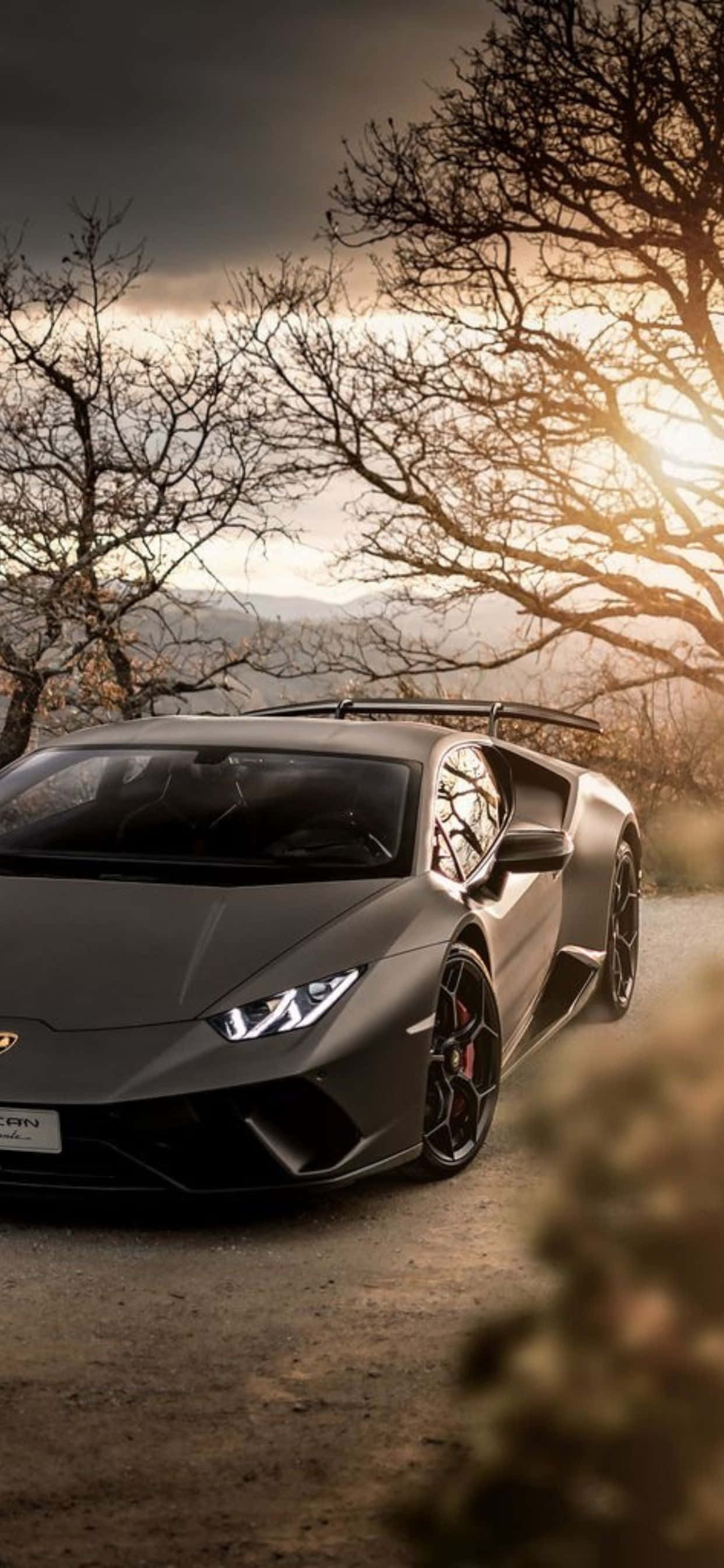 iPhone XS Max nền Lamborghini Huracan Xám Hình nền