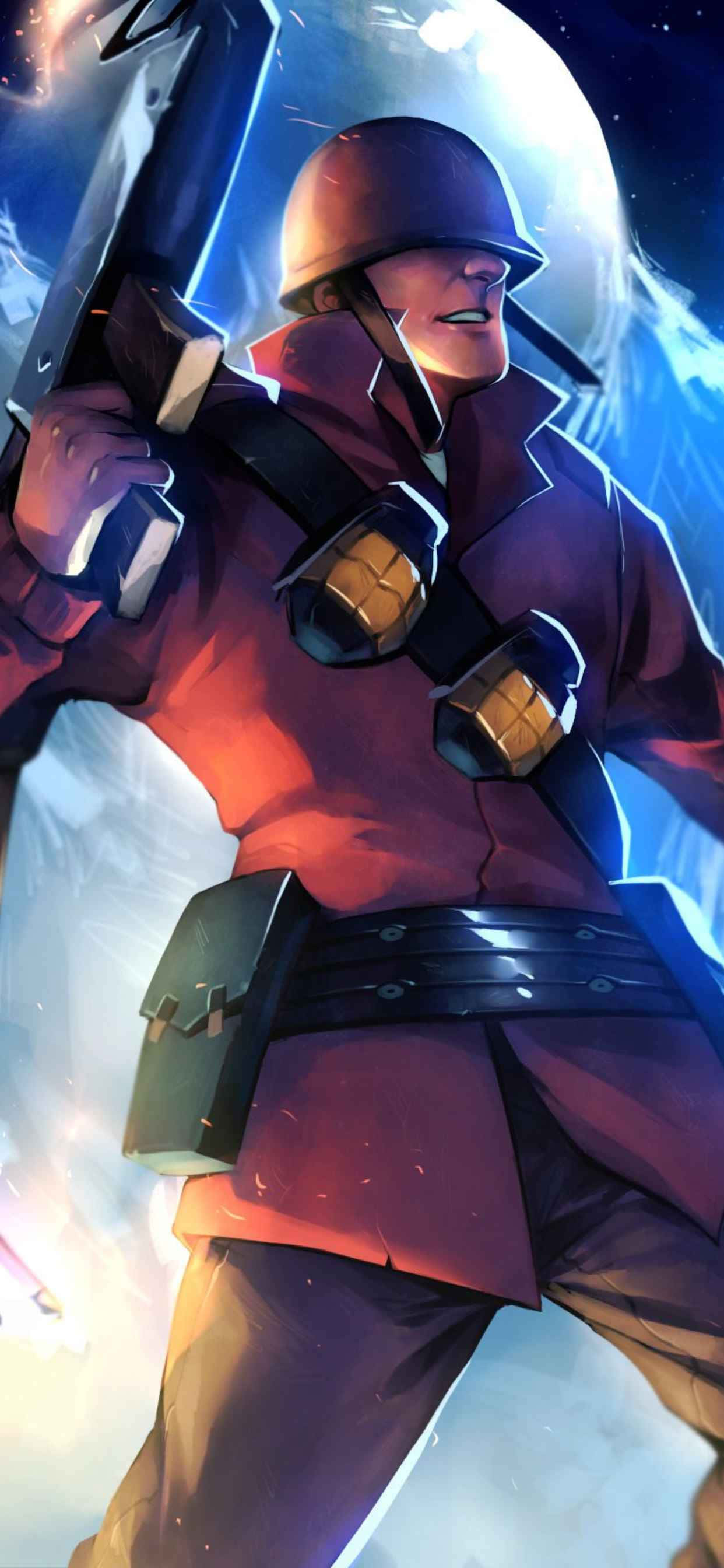 Nền Lính Đỏ Hoạt Hình Team Fortress 2 Cho iPhone Xs Max Hình nền
