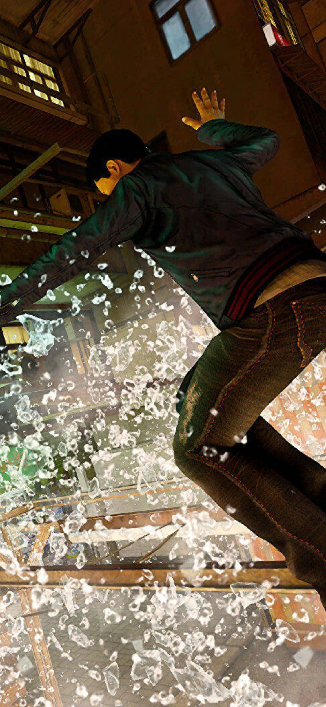 Nền Mái Kính Trong Game Sleeping Dogs Cho iPhone Xs Hình nền