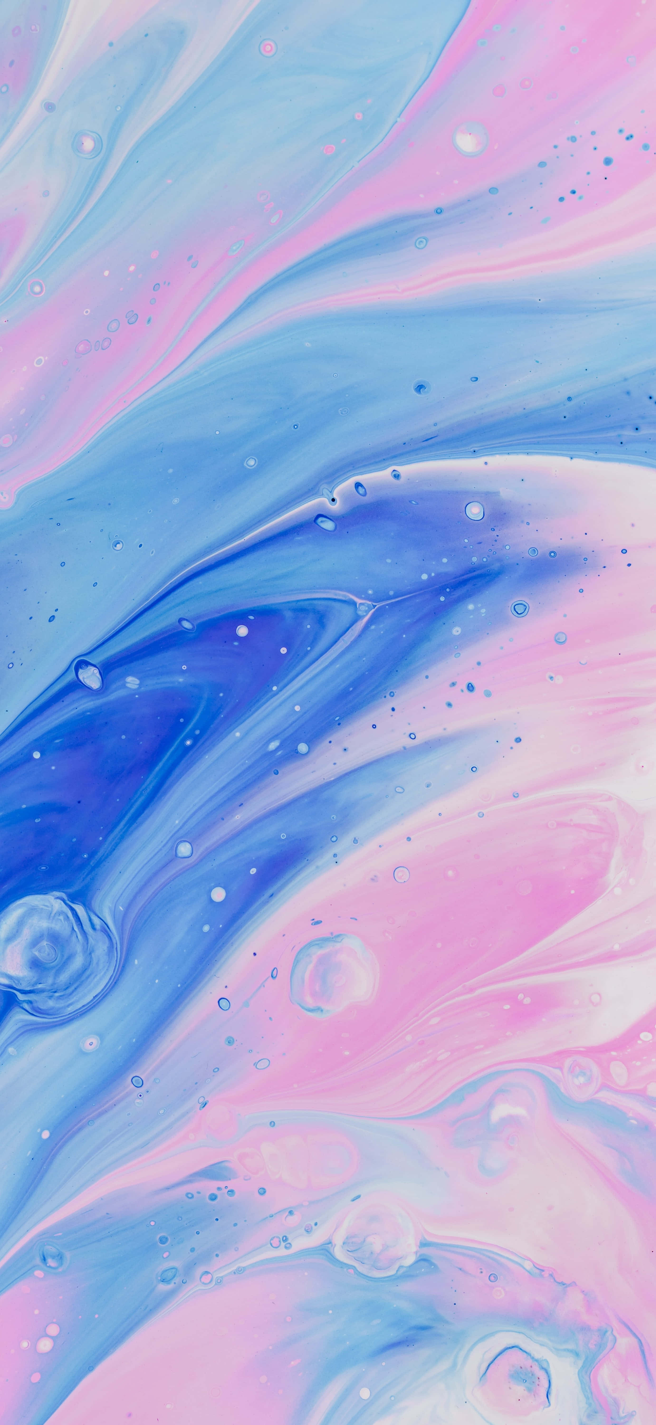 Nền Marble iPhone X iOS Tông Xanh Lam-Hồng Pastel Hình nền