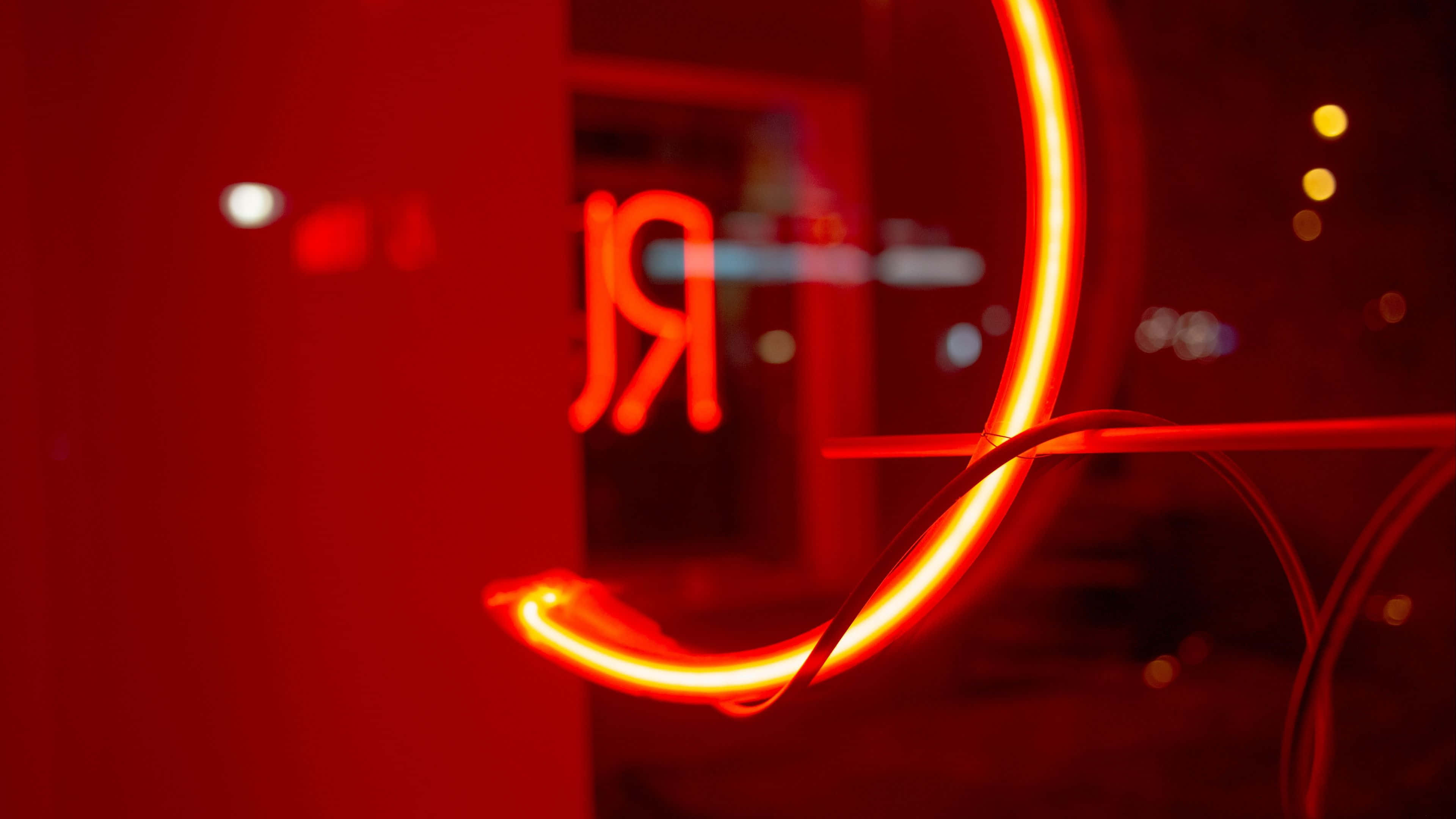 "Nền Đỏ Neon Rực Rỡ" Hình nền