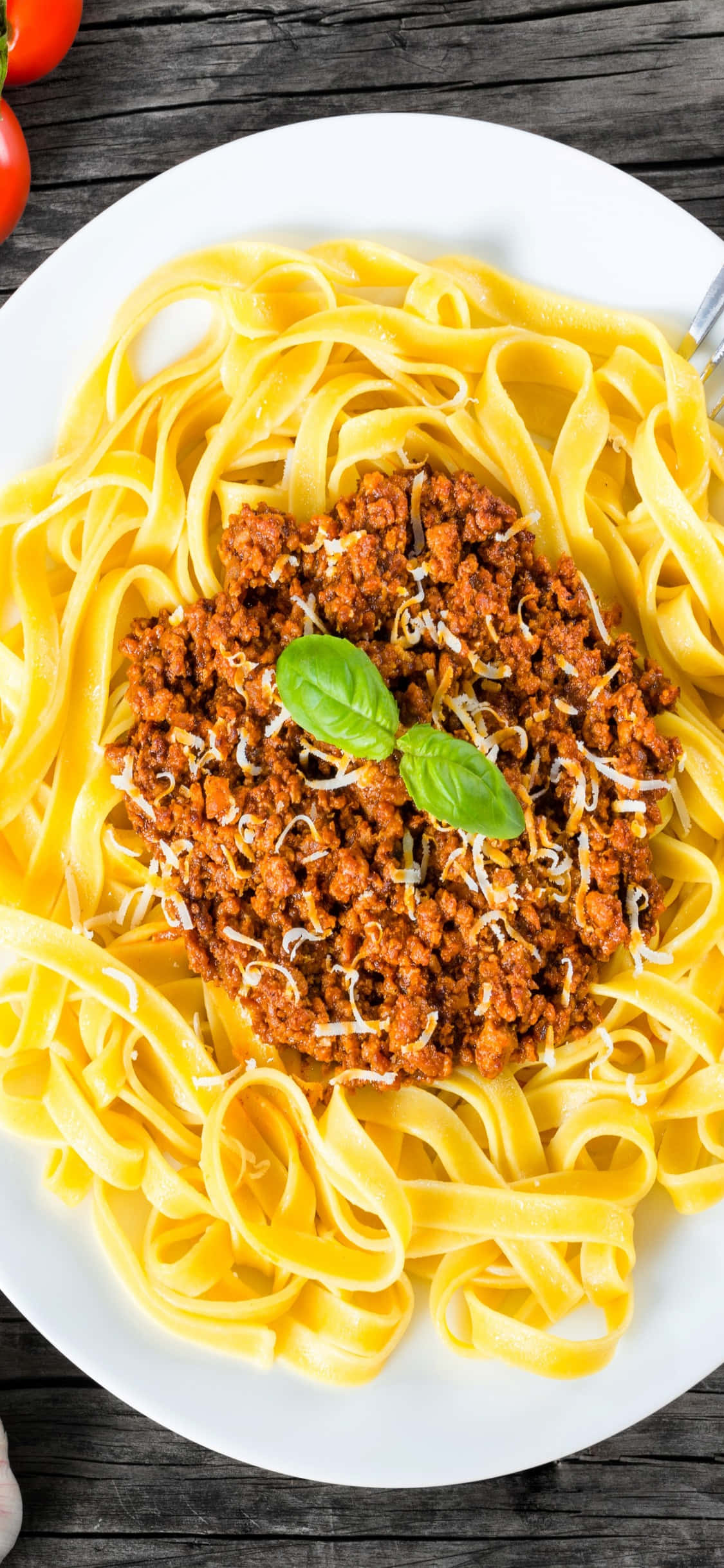 Món Mì Ống Sốt Bolognese iPhone X Nền Mì Ống Hình nền