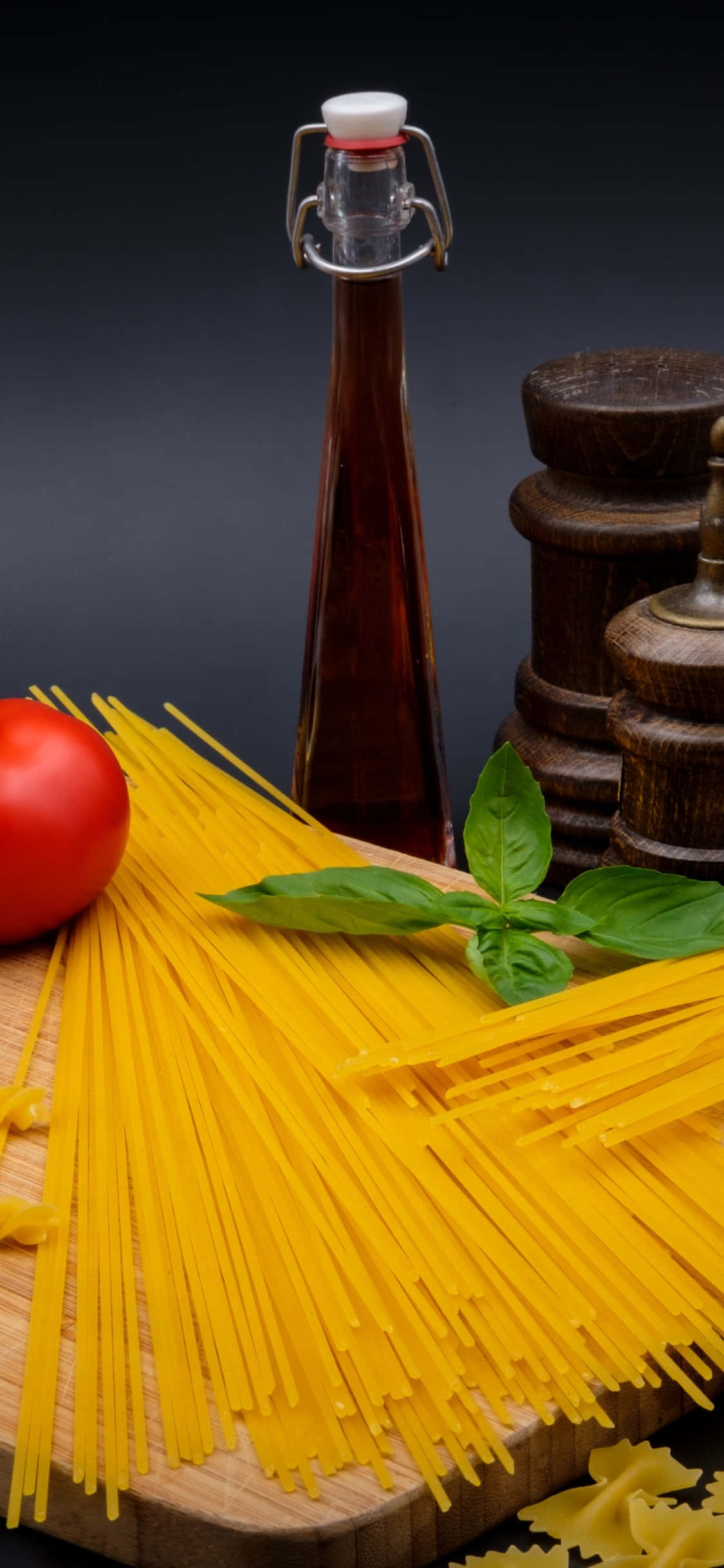 Nền Pasta iPhone X với Mỳ Spaghetti Sống Hình nền
