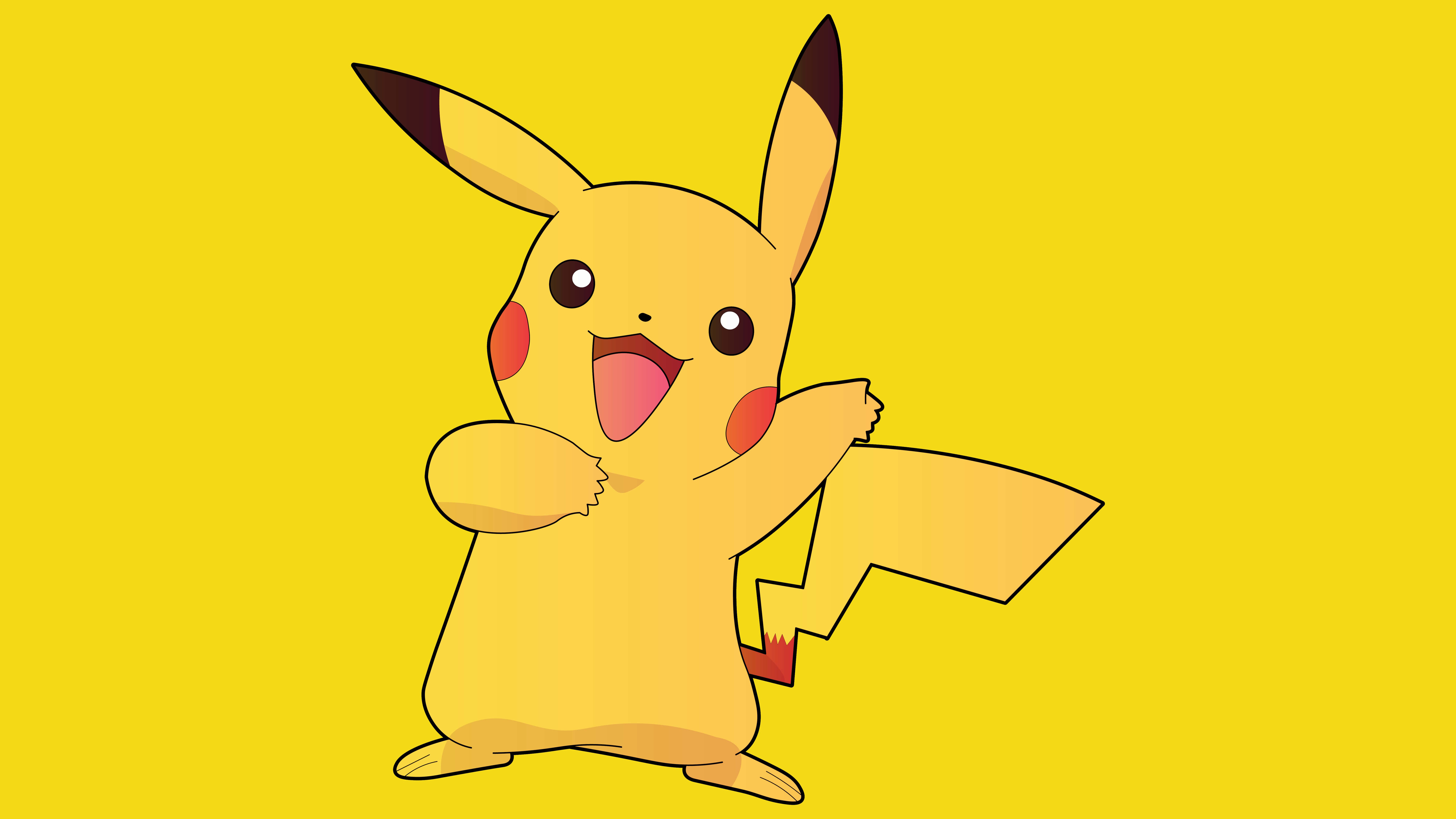 Nền Pikachu Pokemon Thẩm Mỹ Vàng Hình nền