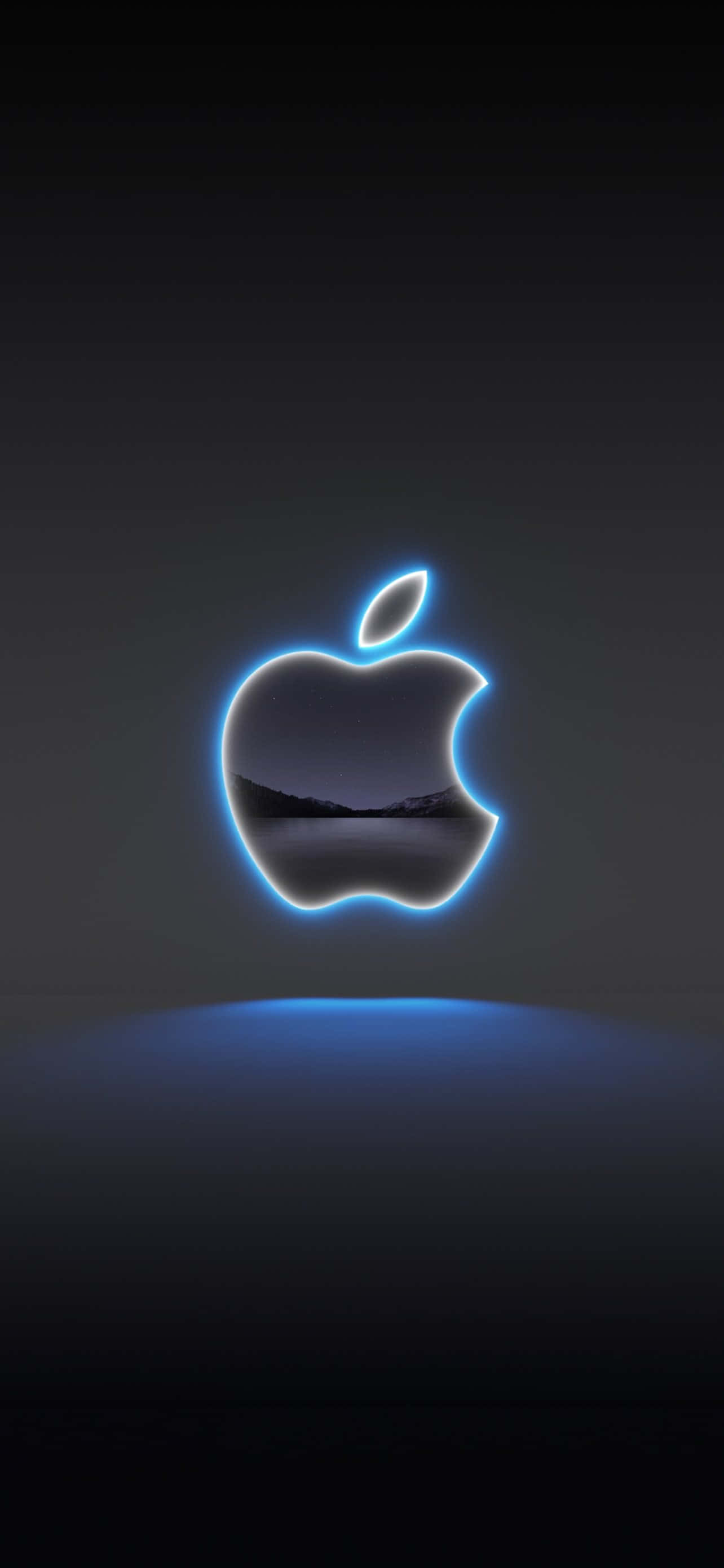 Nền Pixel 3 Logo Apple Phát Sáng Xanh Hình nền