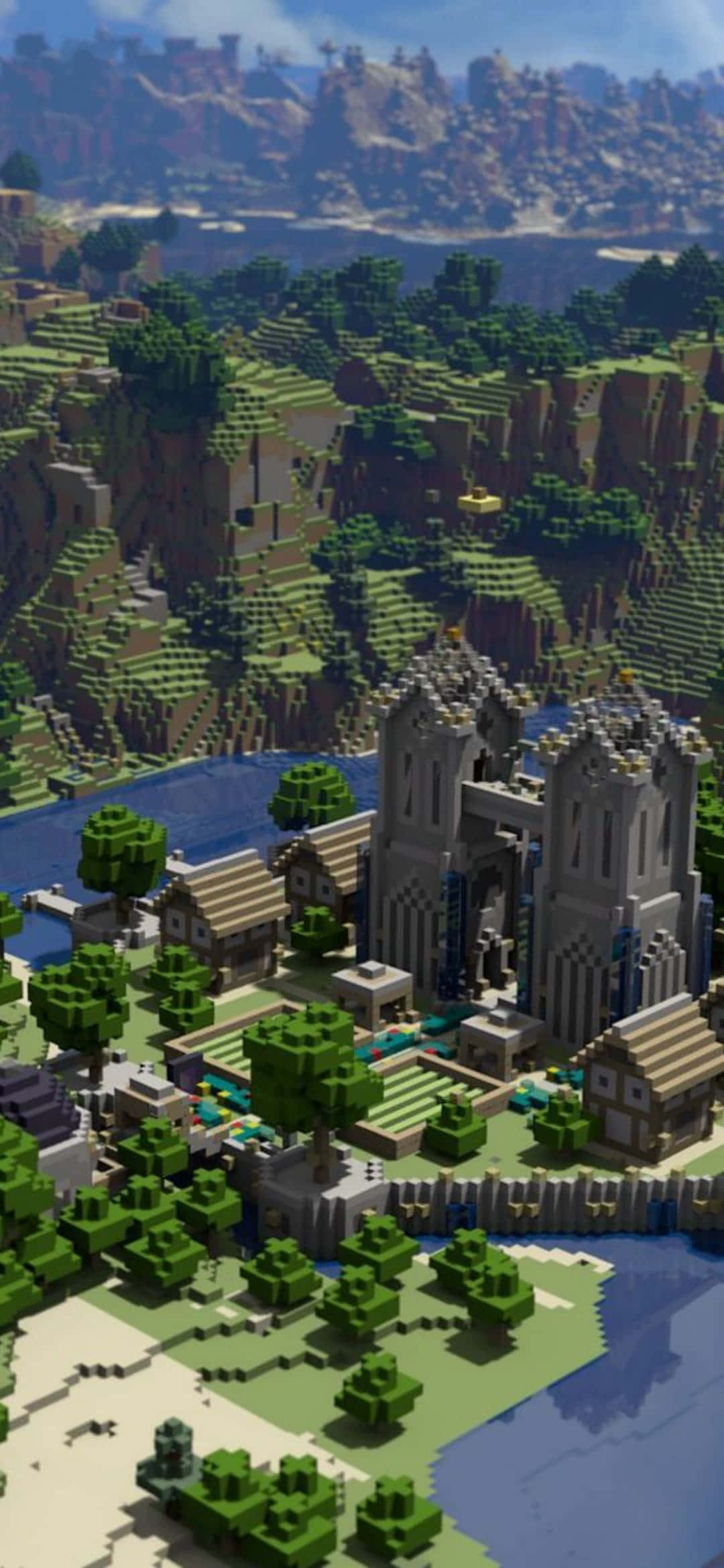 River Castle Pixel 3 Nền Minecraft Hình nền