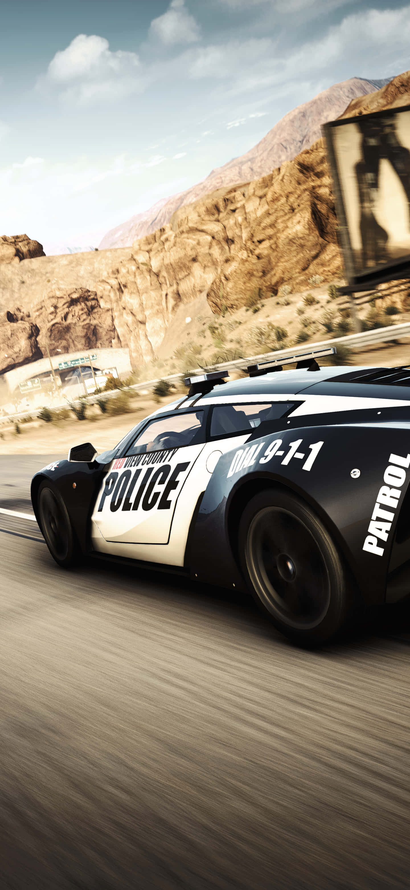 Nền Pixel 3 Need For Speed Xe Cảnh Sát Đen Trắng Hình nền