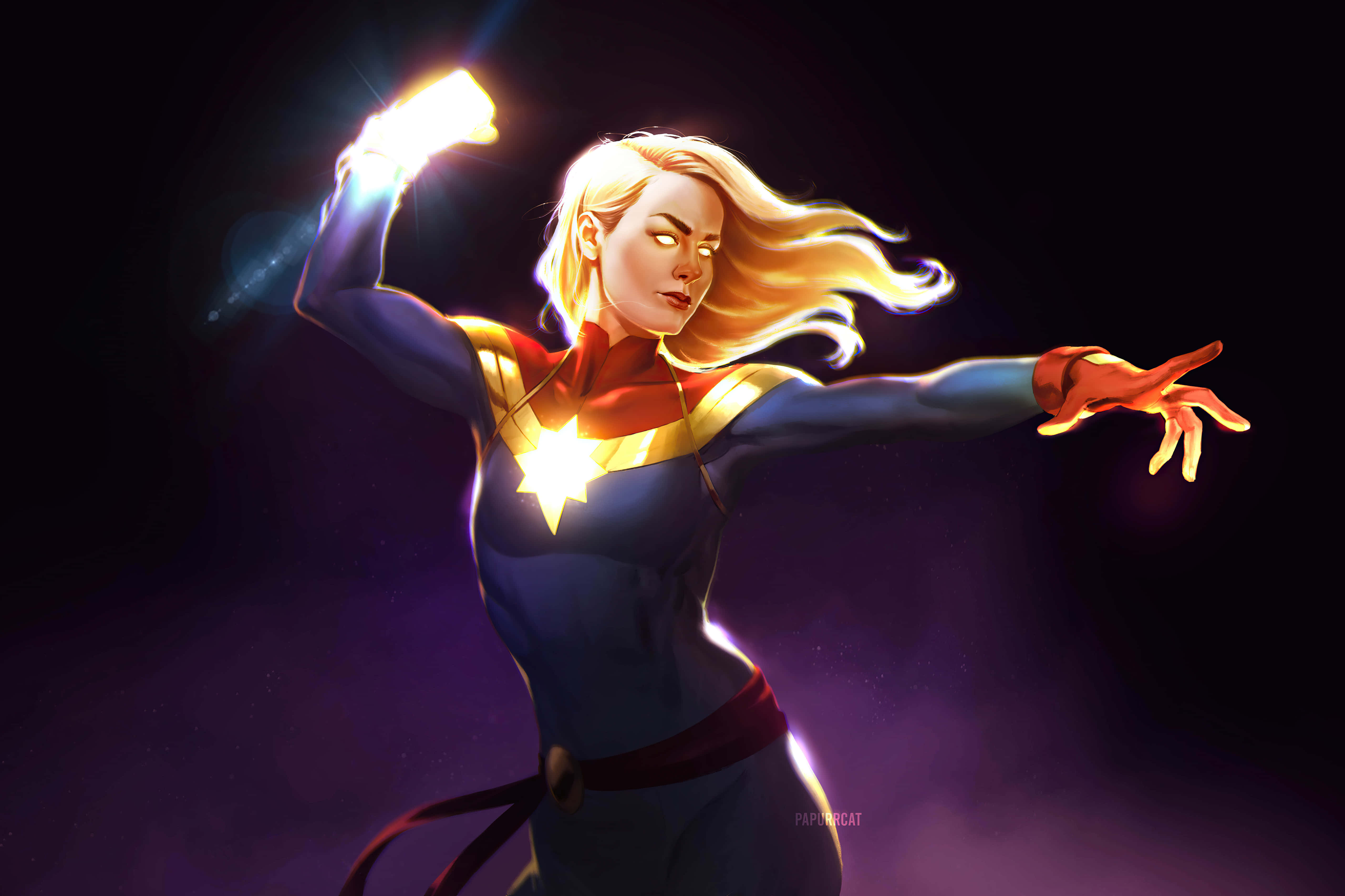 Nền Siêu Anh Hùng Captain Marvel Carol Danvers Hình nền