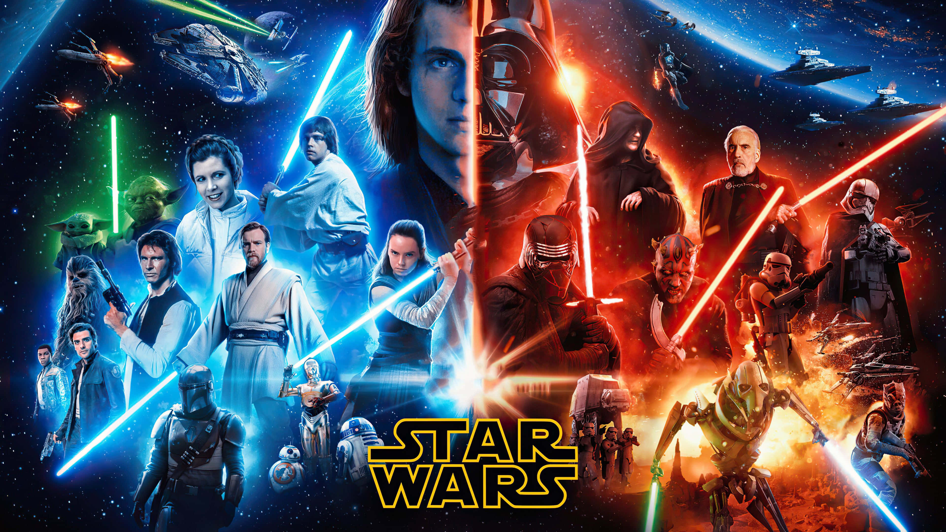 Nền Star Wars Lực Sáng và Lực Tối Hình nền