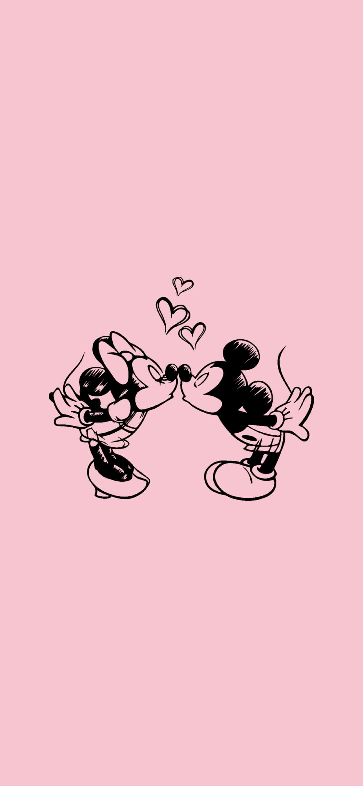 Nền Thẩm Mỹ Màu Hồng Minnie Và Mickey Hình nền