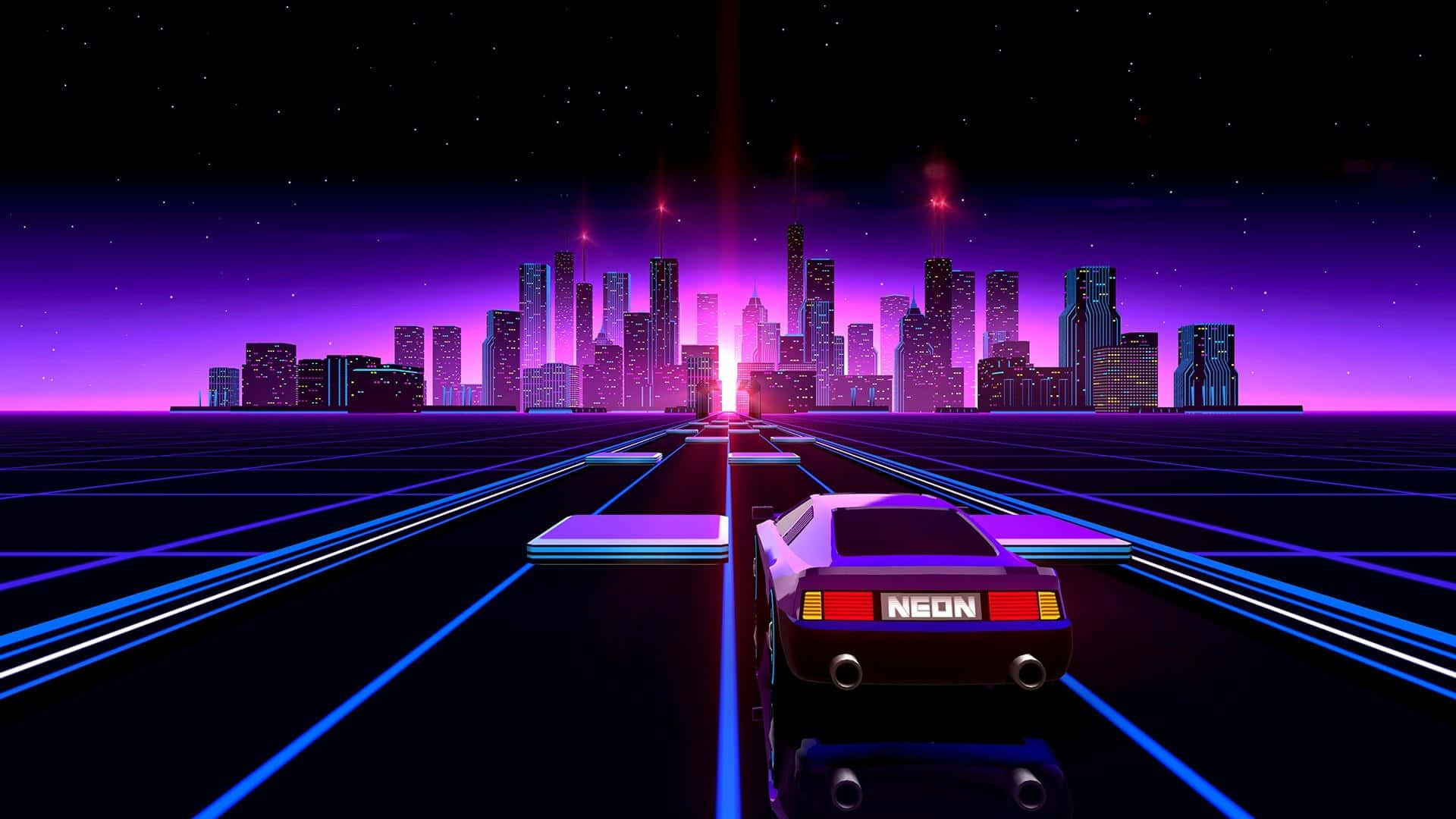 Nền thành phố Neon Hình nền