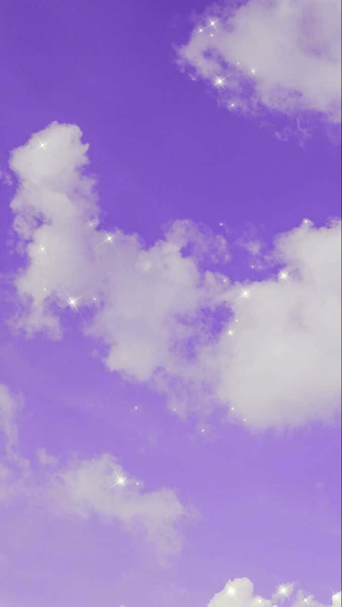 Nền Tím Lavender Pastel Mây Lấp Lánh Hình nền