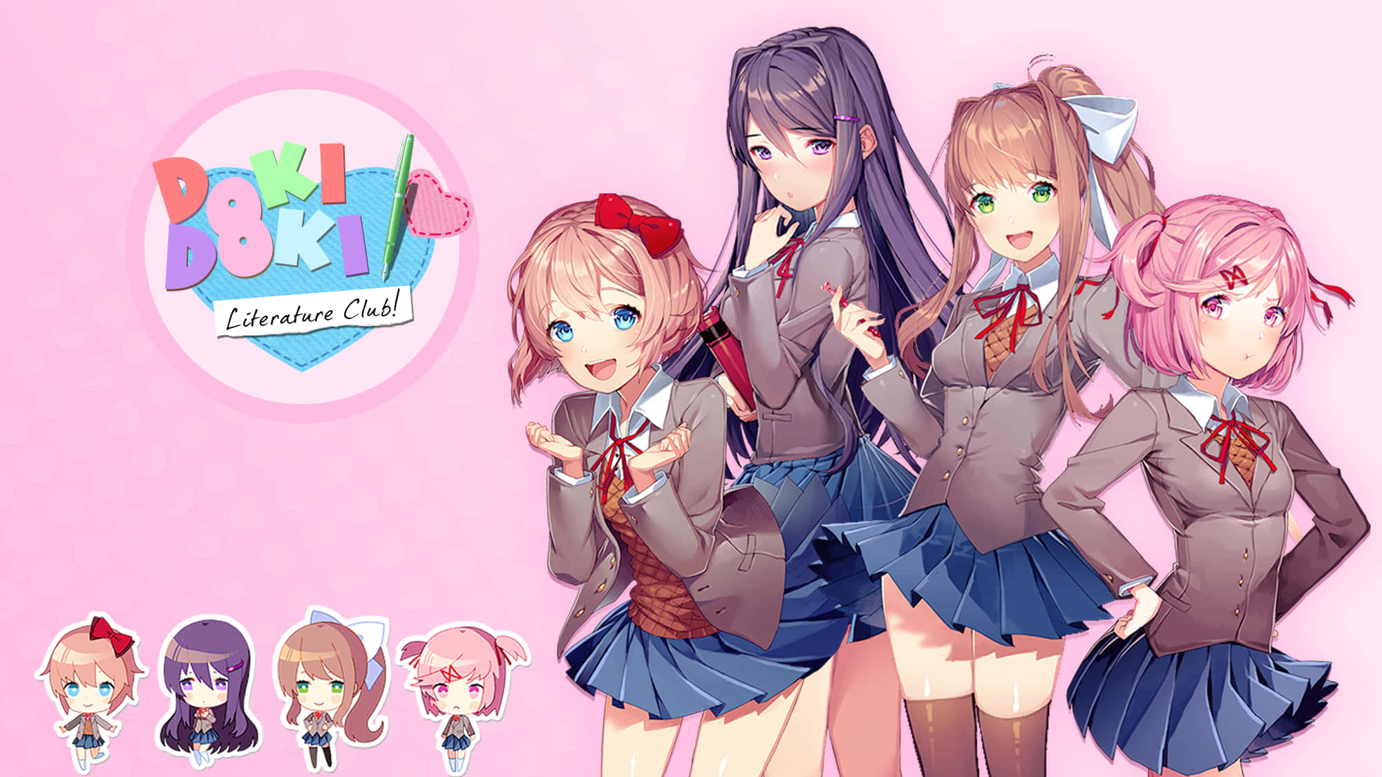 Nền Trắng Các Cô Gái Ddlc Có Logo Hình nền