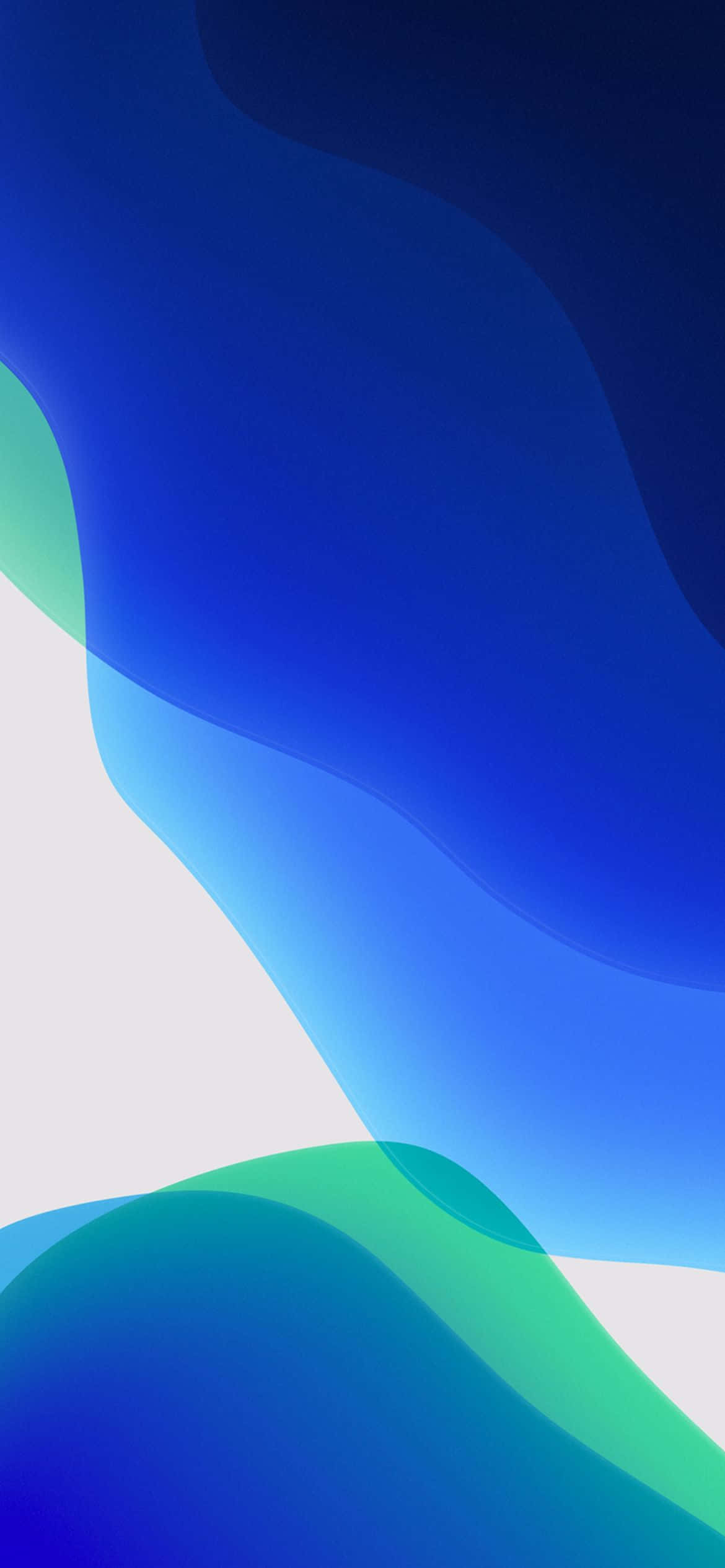 Nền Trắng Xanh Dương Và Xanh Lá iOS 13 Hình nền