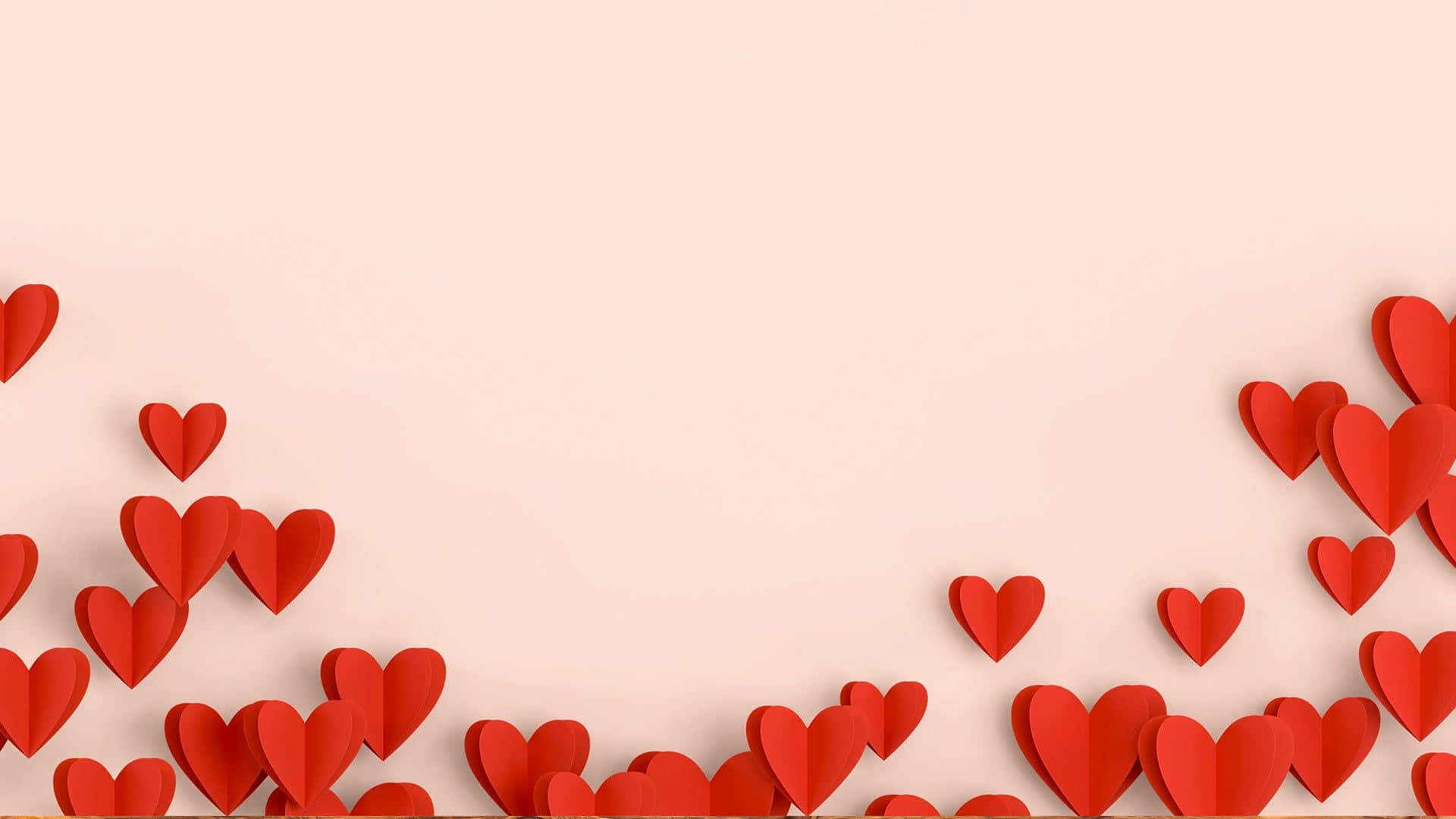 Nền Valentine Trái Tim Đỏ Gấp Hình nền