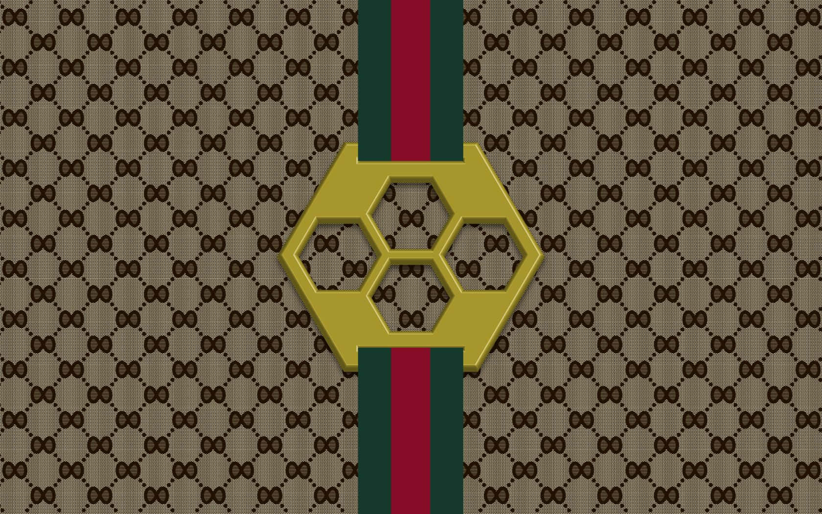 Nền Vàng Và Nâu Gucci Hấp Dẫn Hình nền