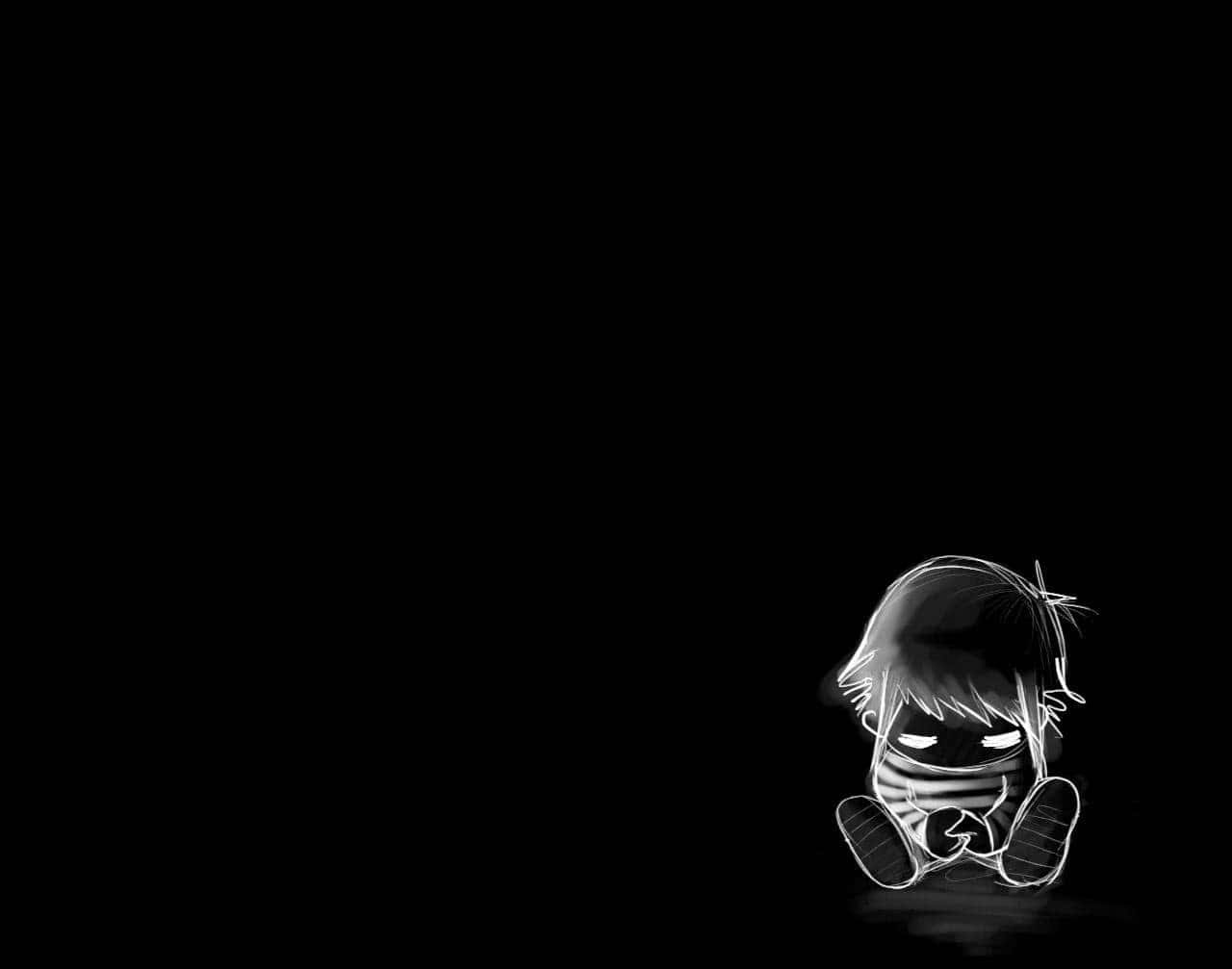 Nền Vẽ Cô Gái Emo Buồn Hình nền