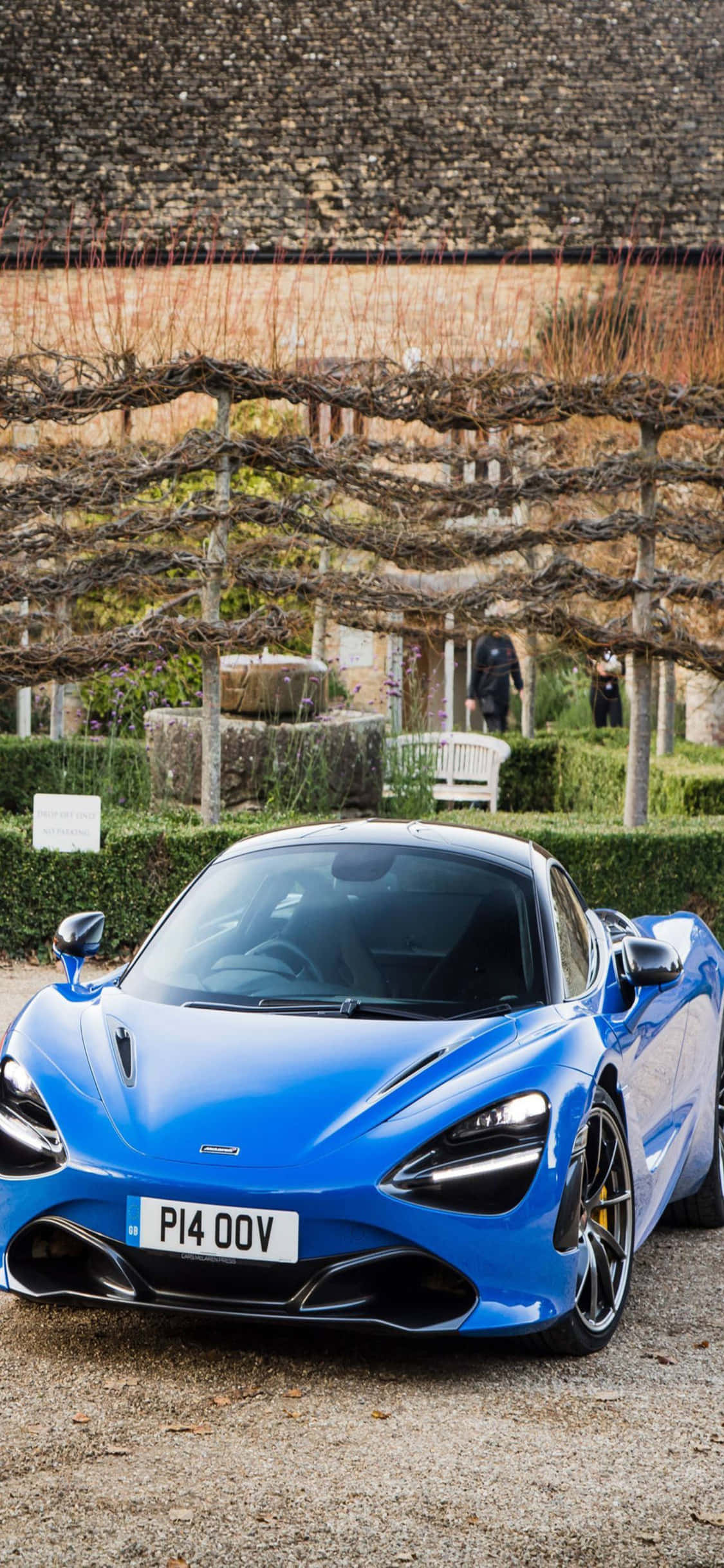 Hình nền McLaren 720s xanh dương cho iPhone X Hình nền